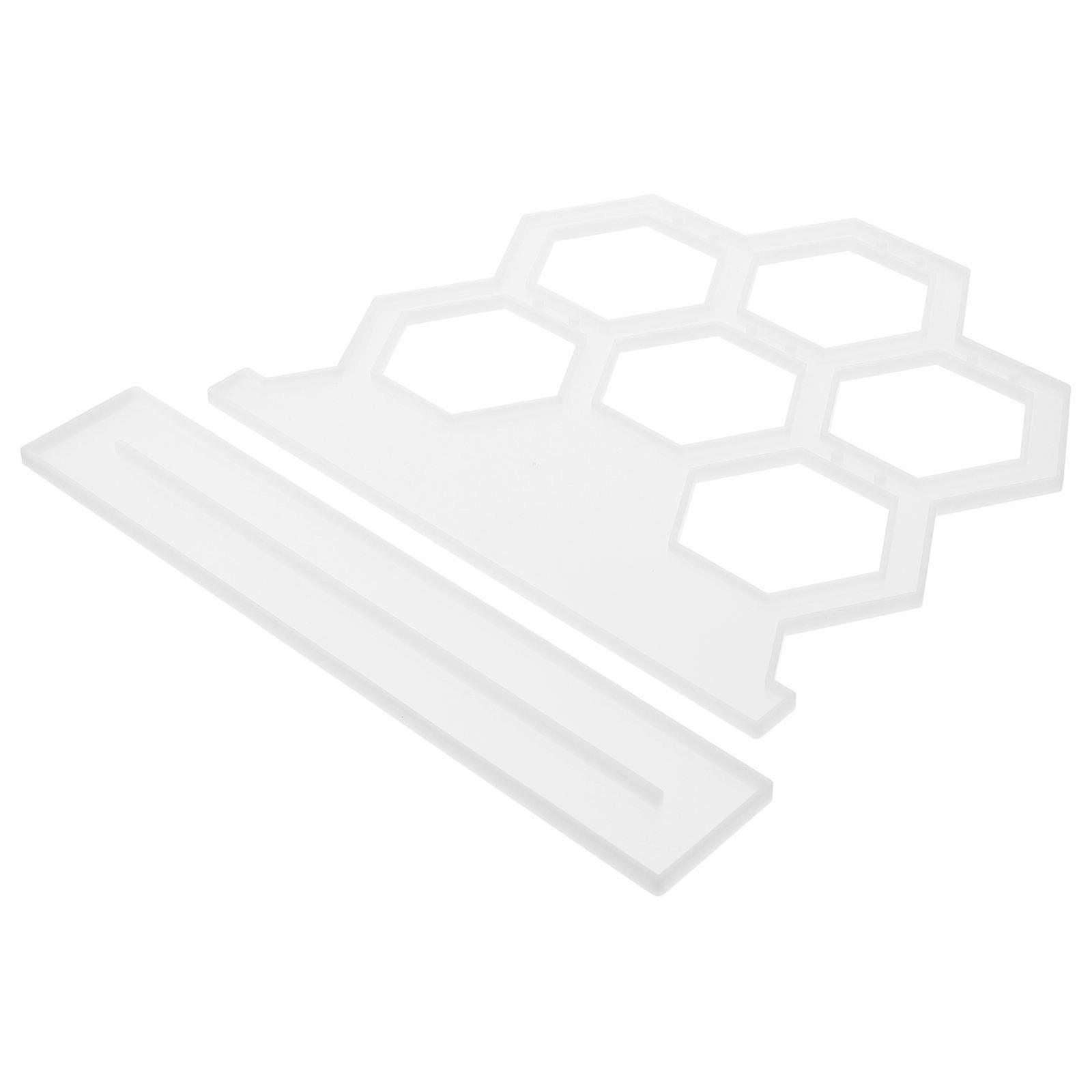 Epoxy Resin Mold Earring Stand Hexagonal Gift Giving Reusable 1 Set