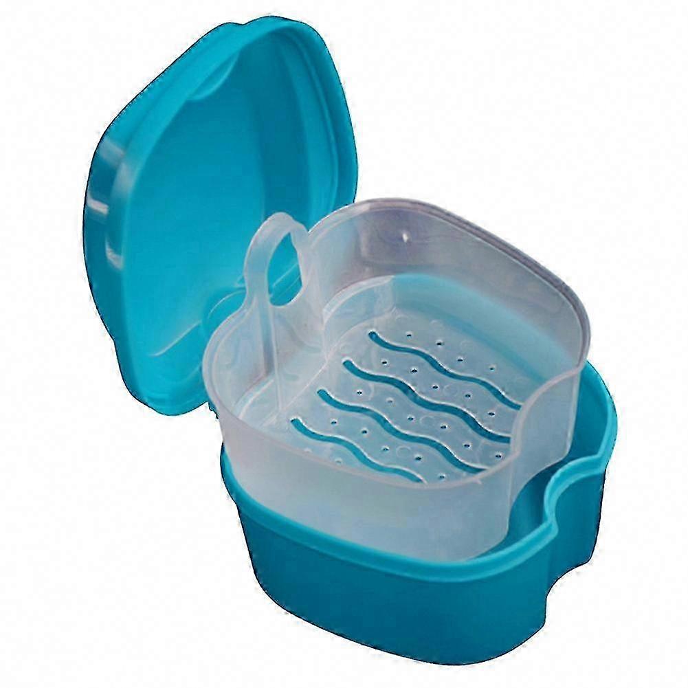 plate Storage Box Compact Travel Case for False Teeth Full Protection Bath Container