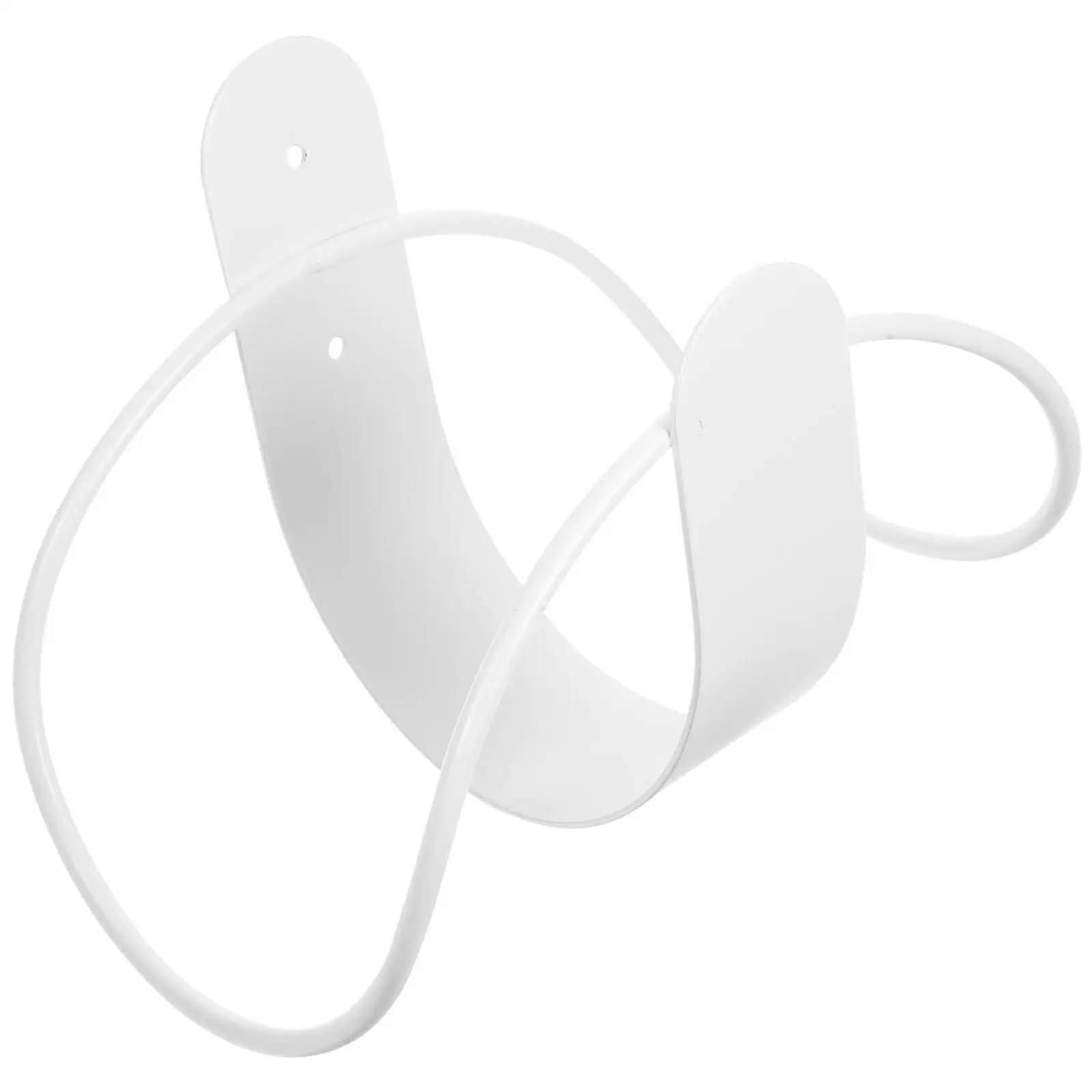 Garden Hose Holder White Wire Wall Mount Hose Pipe Storage Rack Outdoor Bracket