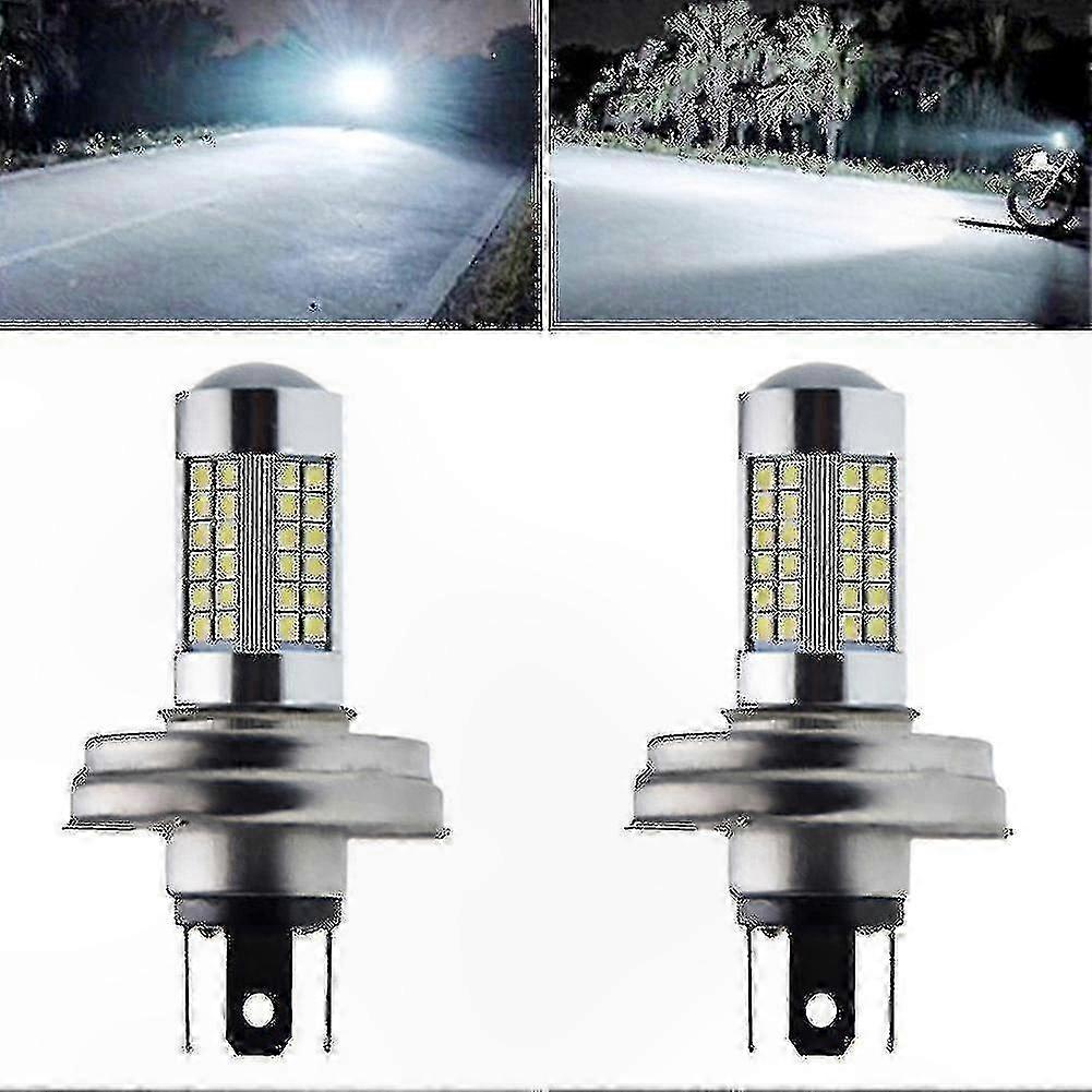 2pcs LED Headlight Lamp for Scooter Moped 6000K White High/Low Beam 6V 12V