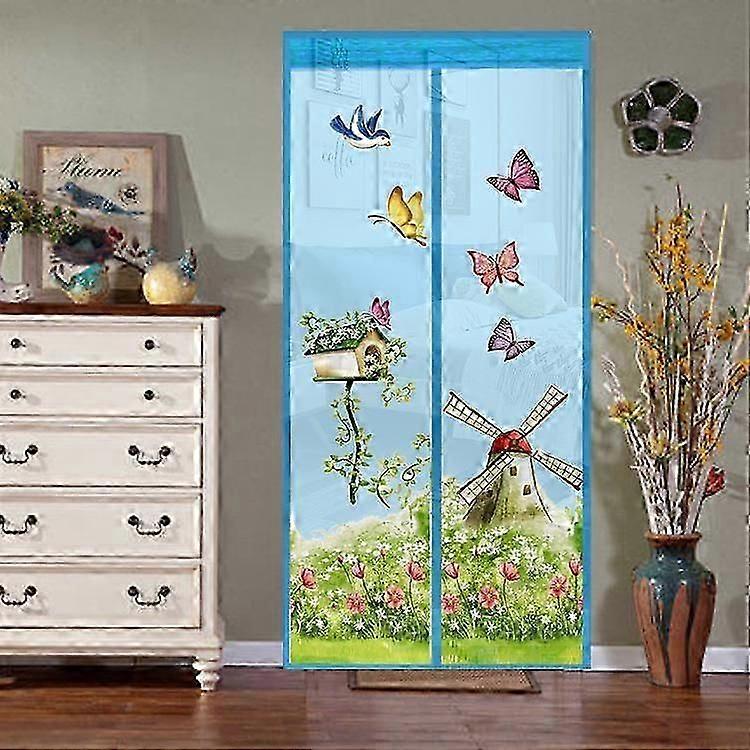 Magnetic Screen Door Mesh Curtain Durable Heavy Duty Mosquito Net Bug Hands Free