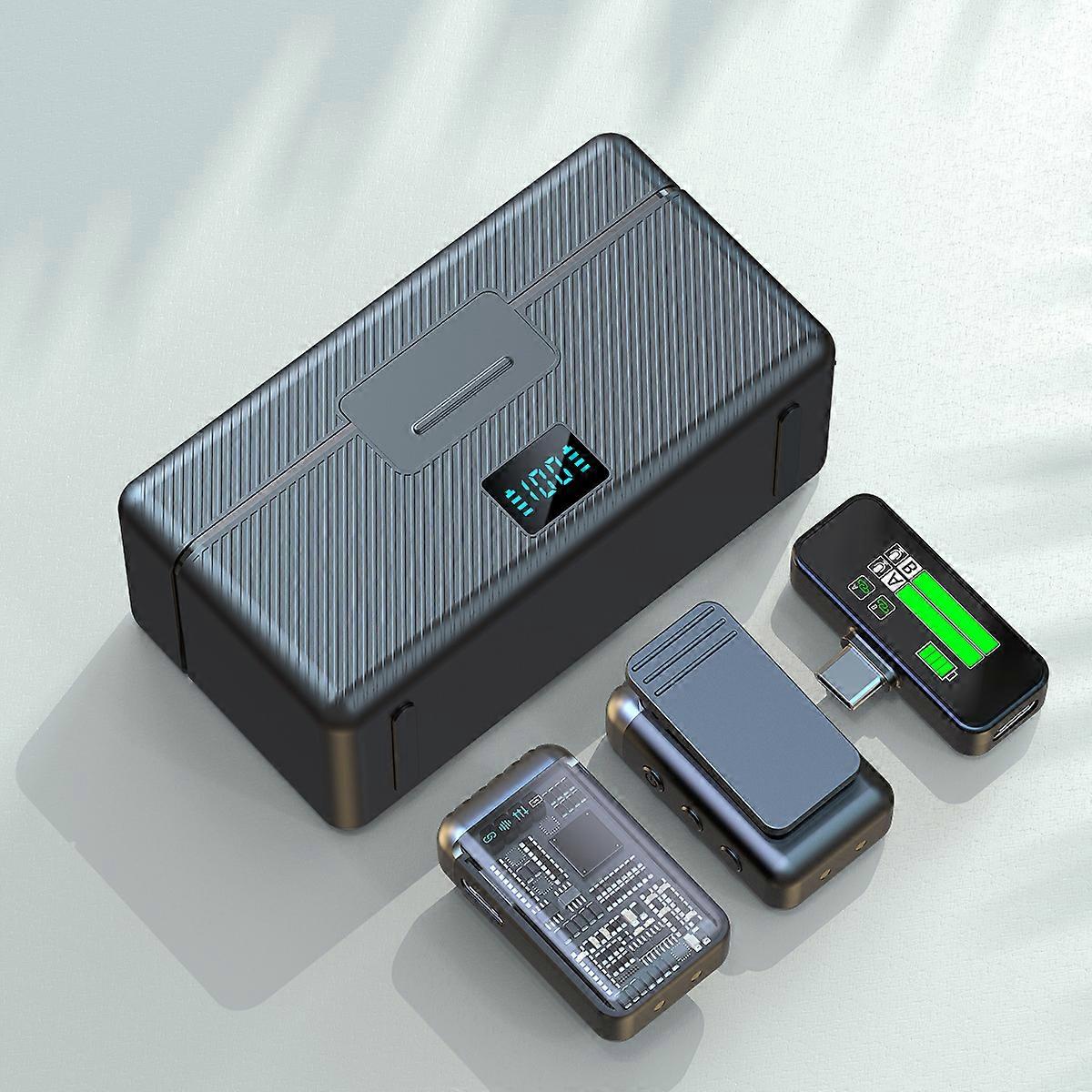 Plug Play Wireless Mic For Phone Recording Digital Display Charging Case for Engaging Vlogs Podcasts