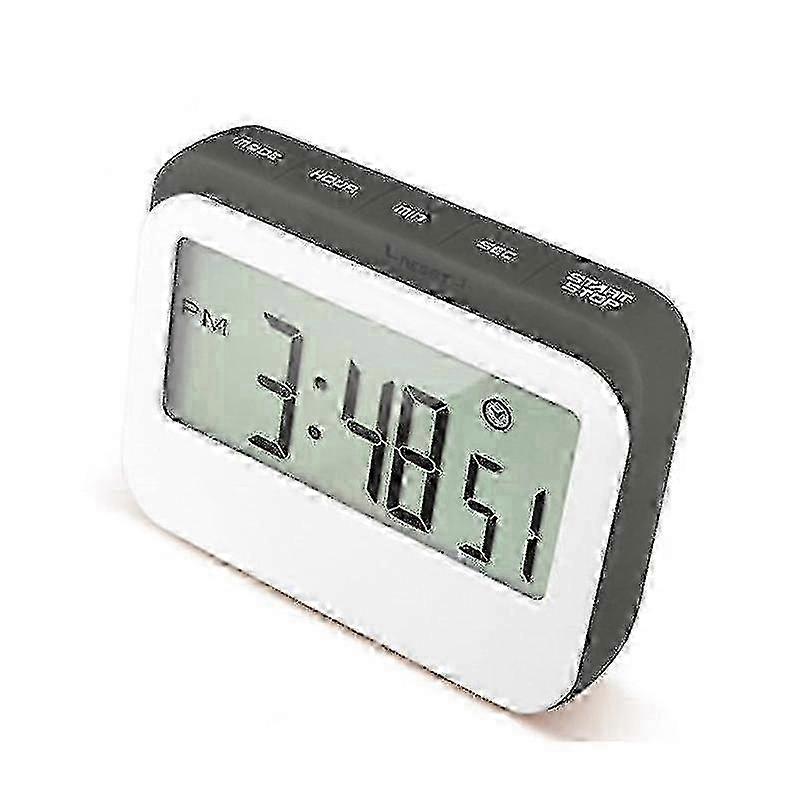 Digital Kitchen Timer with Loud Alarm, Stopwatch Function, Large Display for Easy Reading - Grey