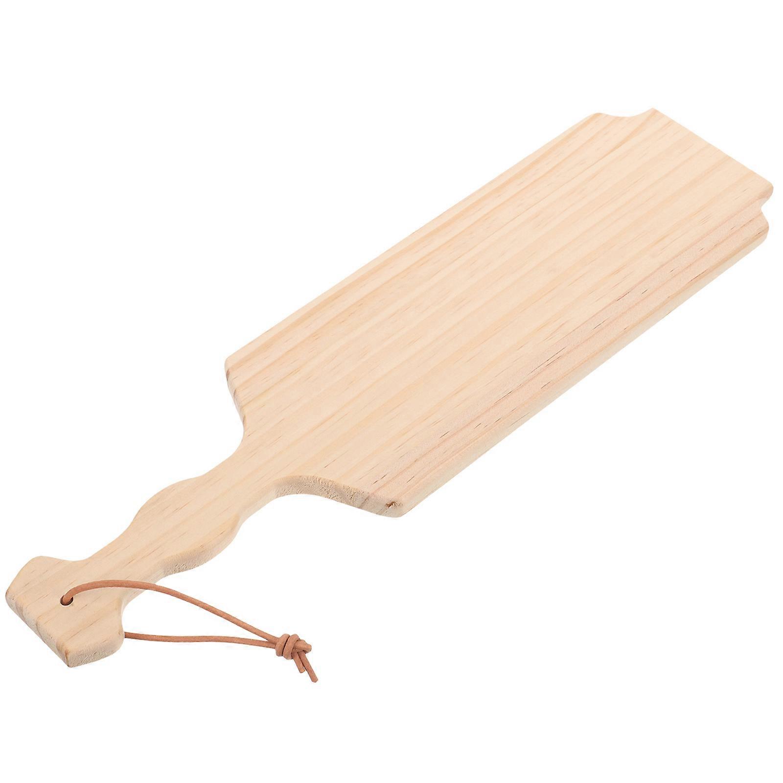 Wooden Paddle for Wall Decor – Smooth Craft Paddle with Wavy Handle for DIY Decorative Hanging Ornament – Home Art and Creative Handmade Projects