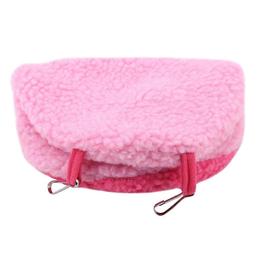 Parrot Nest Berber Fleece Plush Hammock 21x19x15cm Pink Warm Bed