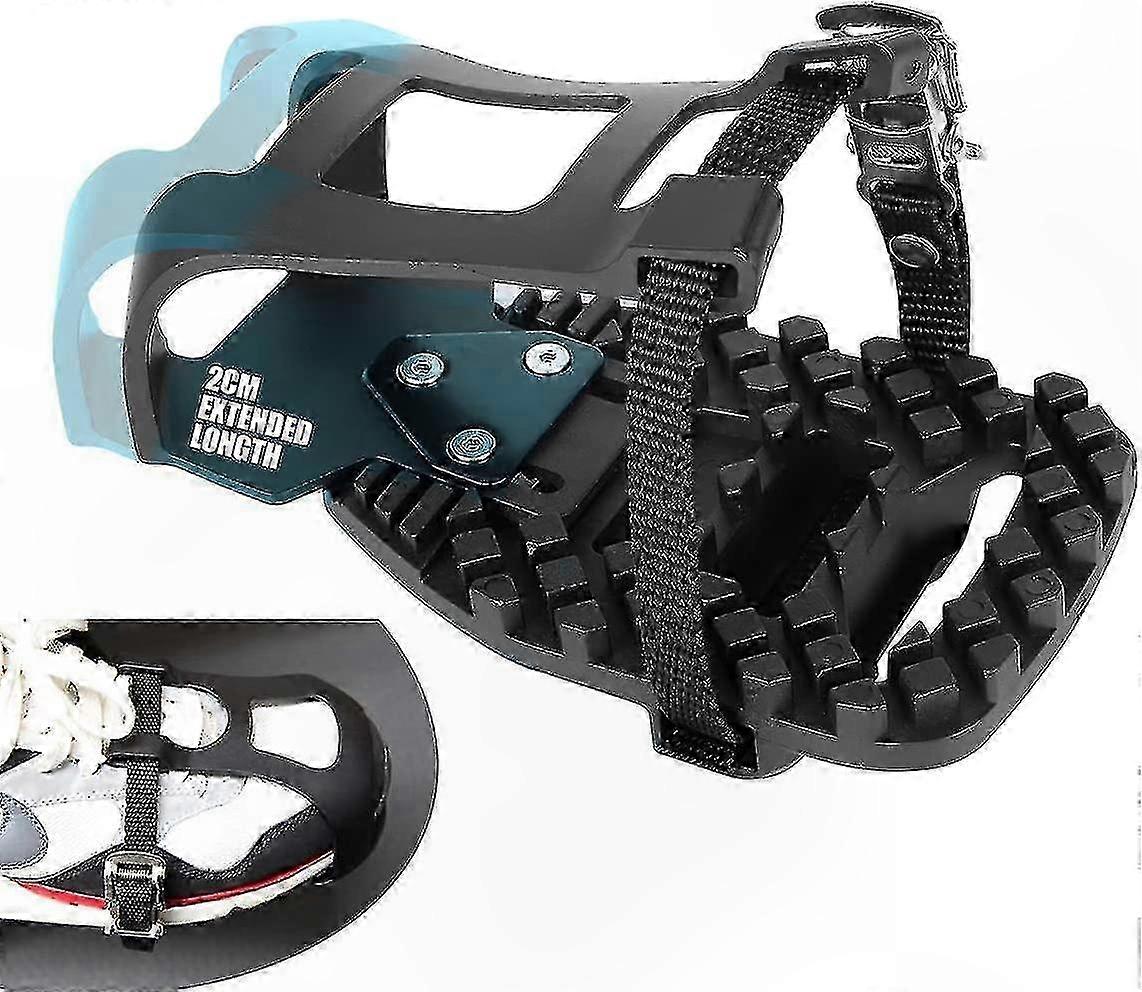 Universal Toe Cages for Exercise Bikes, Adjustable Pedal Clips with Cage Adapters