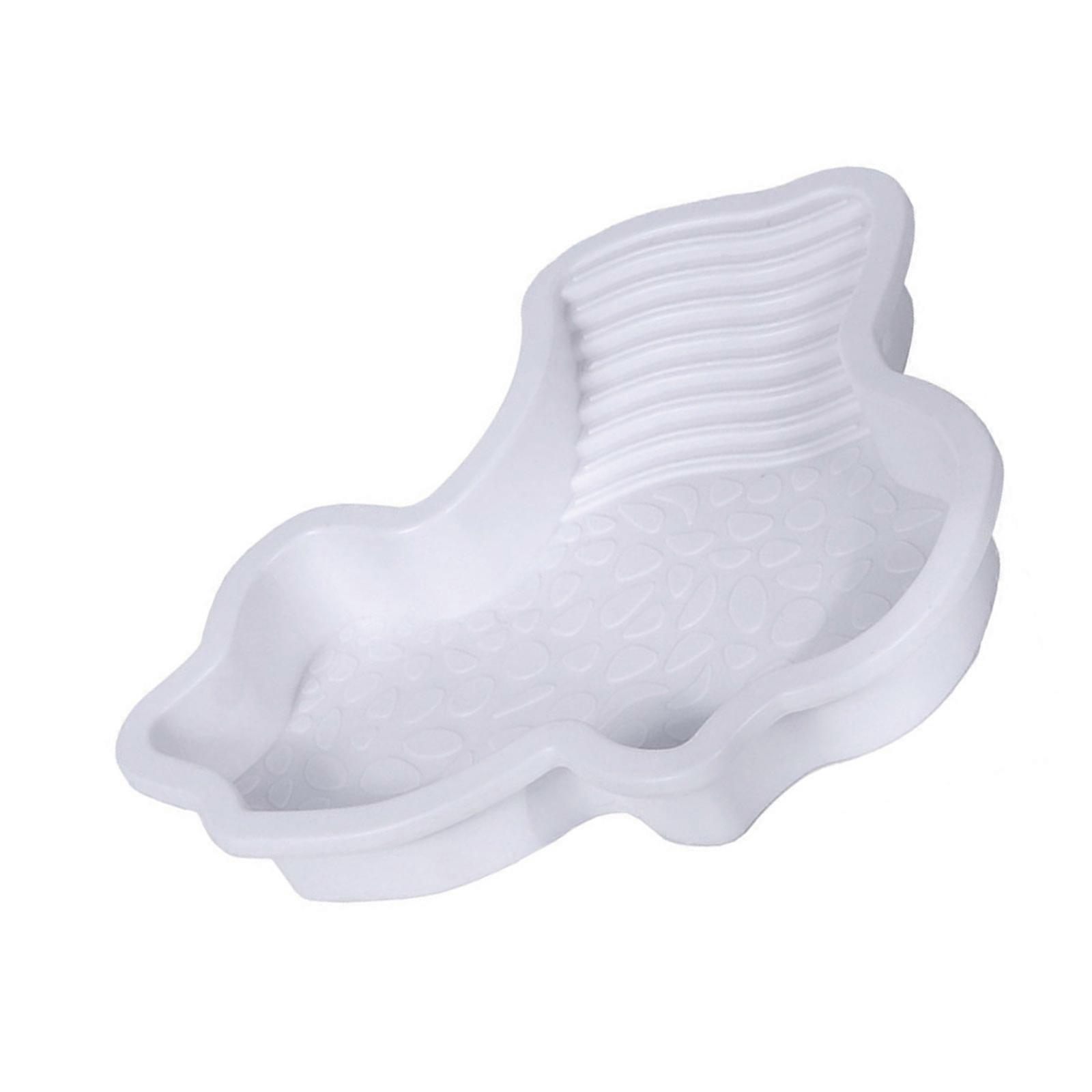 Spacious Shelled Animal Slope Container Slip Proof Ladder Feeding Dish For Water And Ground Species  White