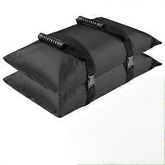 2-pack de 50 lb. sacos de areia pesados e de pele de jardim para pesar pátio e suportes de guarda-sol cantilever sacos de areia preenchíveis para pesar bases de guarda-sol