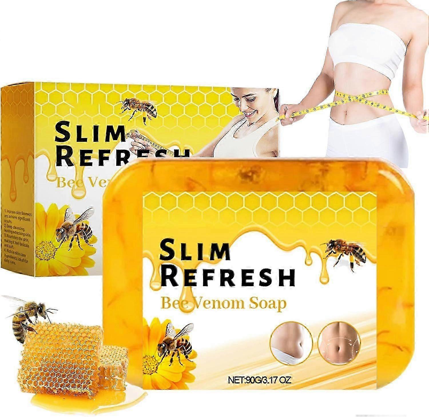 Bee Venom Firming Soap - Natural Handmade Soap Bar - Body Tightening Soap - Face Soap Bar for Deep Cleansing & Exfoliation - Hydrating Soap for All Sk