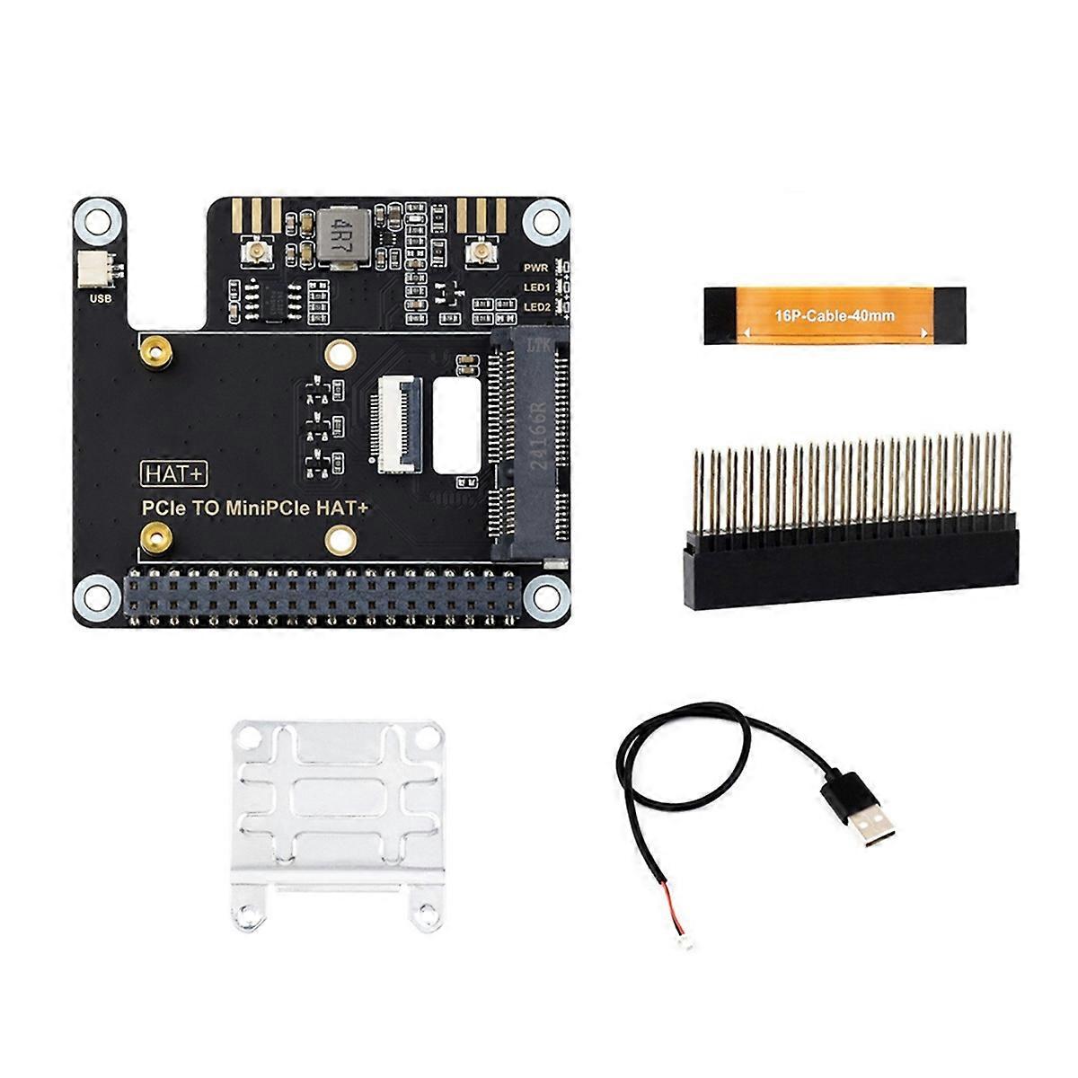 PCIE to MiniPCIe HAT+ Adapter for 5 Support Wireless Network Card USB Bluetooth AI Module