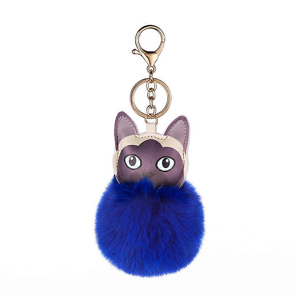 Animal Keyring Dog Shape Ball Design Key Rings Assorted Color Decoration 5Pcs
