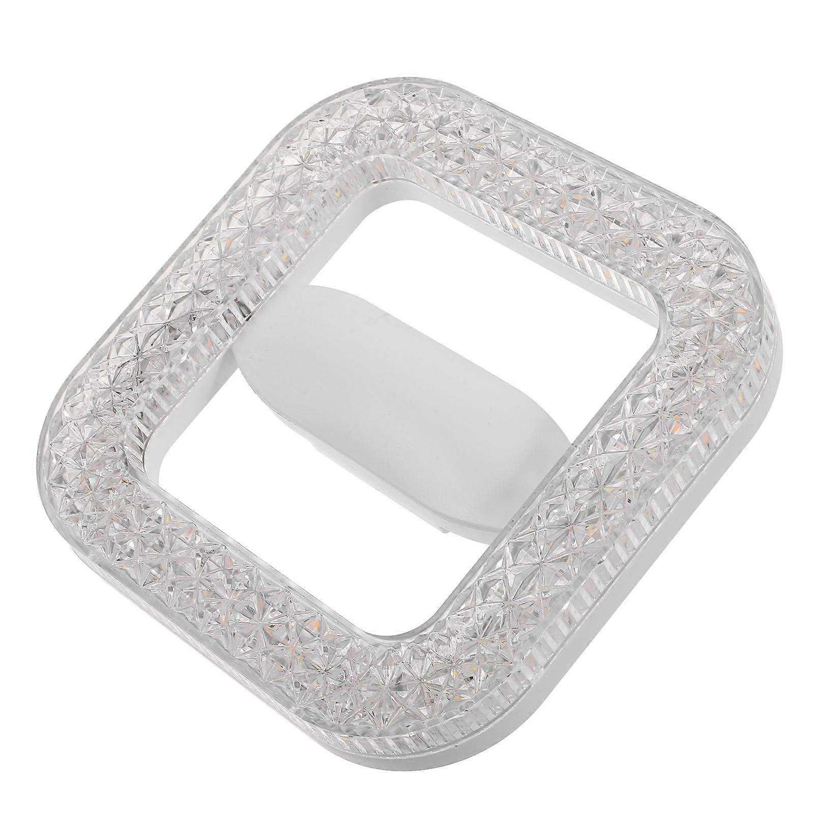 Stylish LED Pendant Light Modern Crystal Chandelier Square Design Eye Protection Lighting For Living Room 1Pack