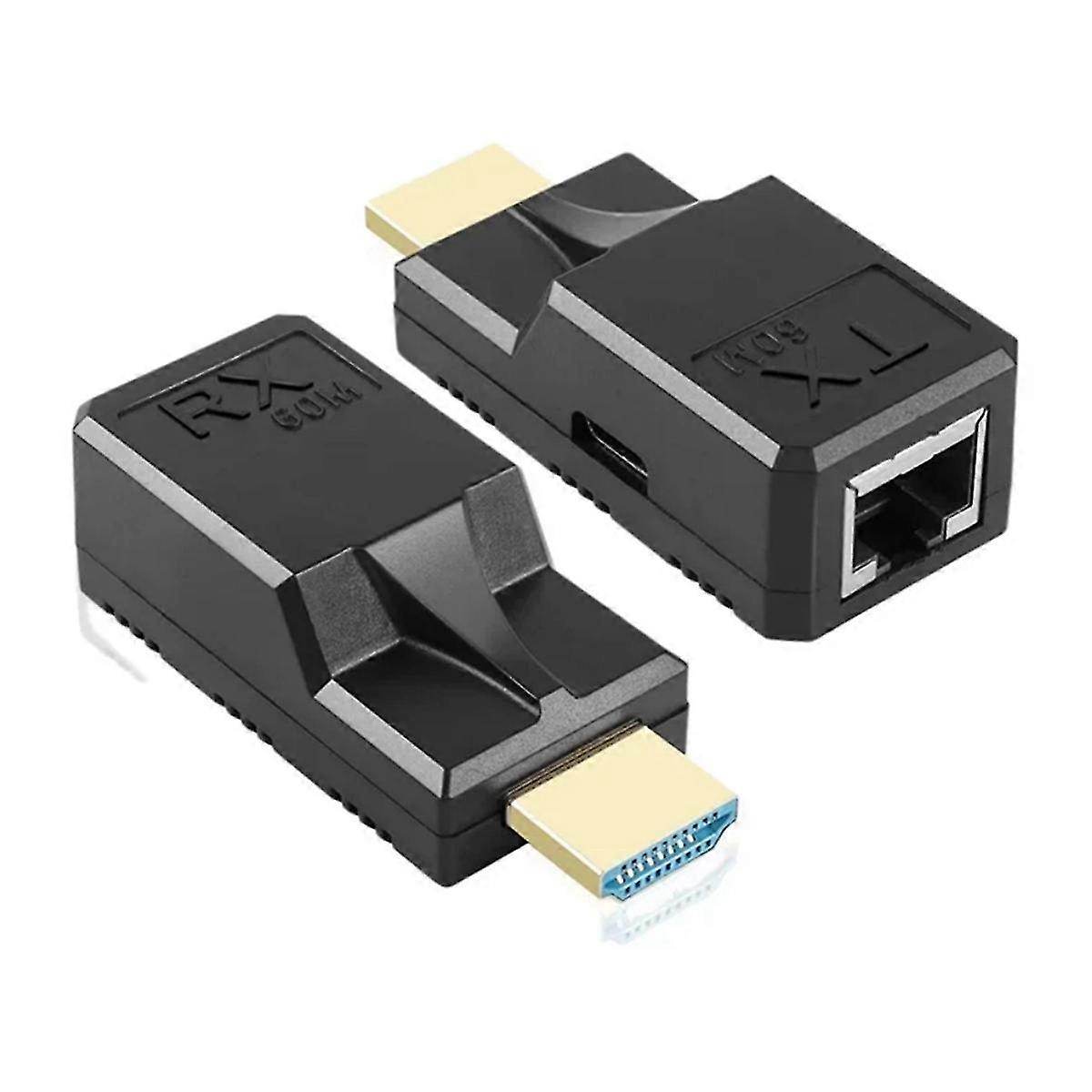 60M -compatible Extender Rj45 Cat6 Cable 1080P Ethernet Extender