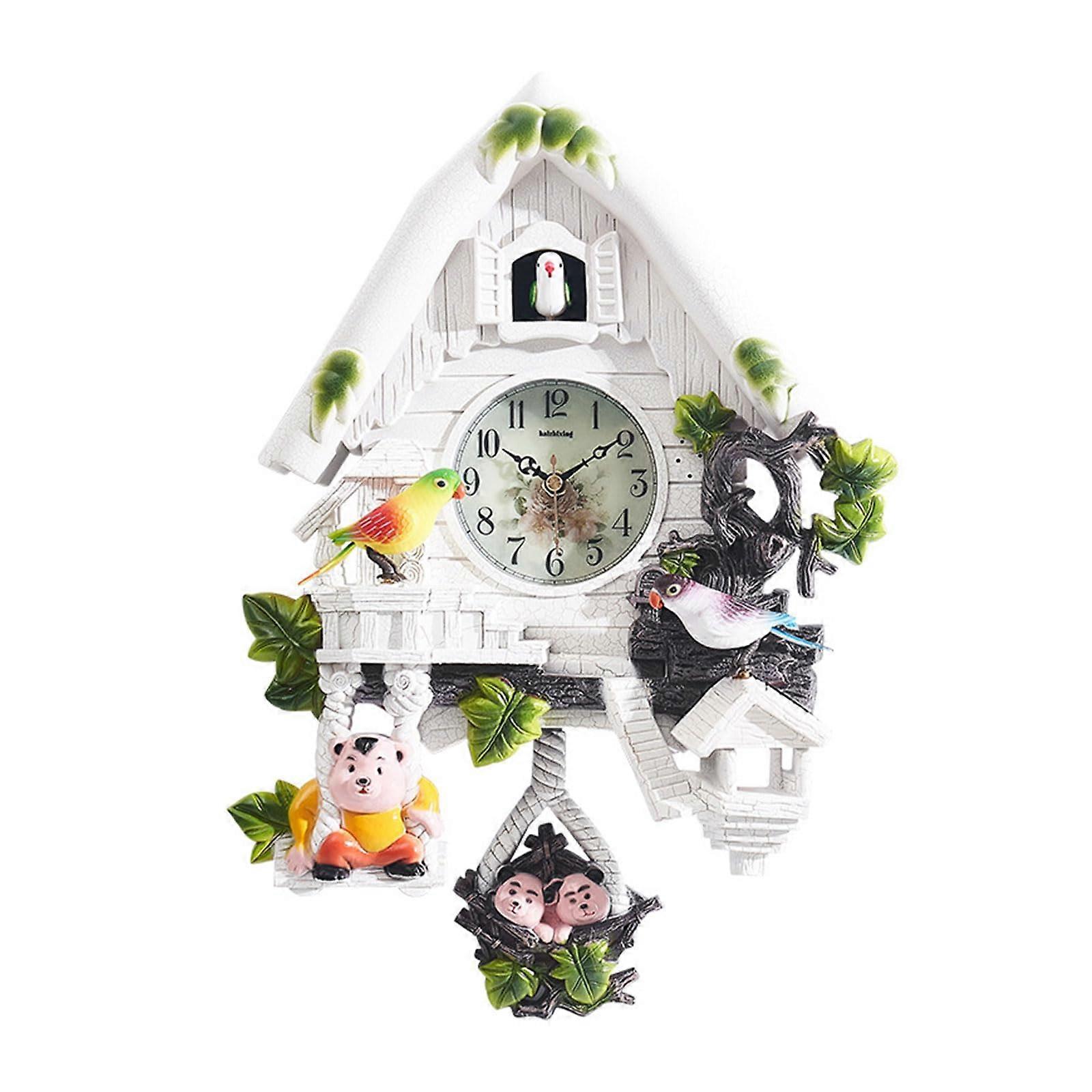 Decorative Hanging Cuckoo Bird Clock BatteryOperated Quartz Movement Hourly Chirping