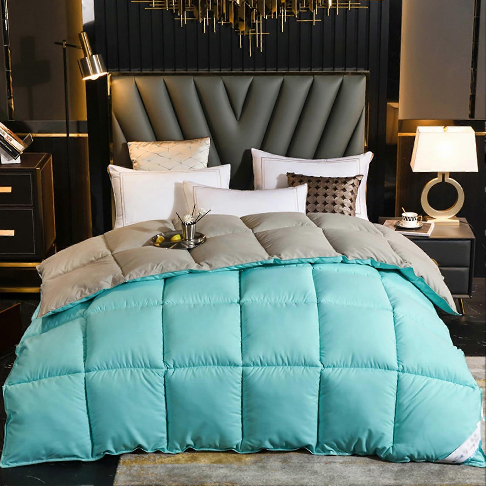 All Season Feather Down Comforter King Size 220x240cm 2kg Duvet Insert Ultra Soft Fluffy Hotel Bedding