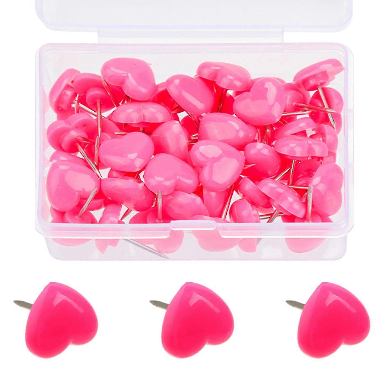 50/100/150Pcs Decorative Heart Push Pins for Office School Notice Board Pin Map Pins Cork Notice Board Thumb Tacks