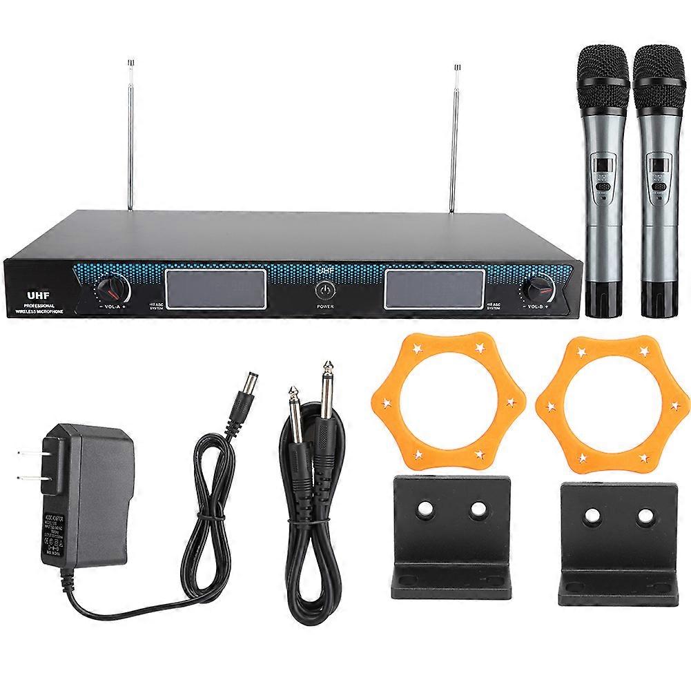 Clear Sound Dual Wireless Microphone Kit for Bars, Weddings, Karaoke, and Events