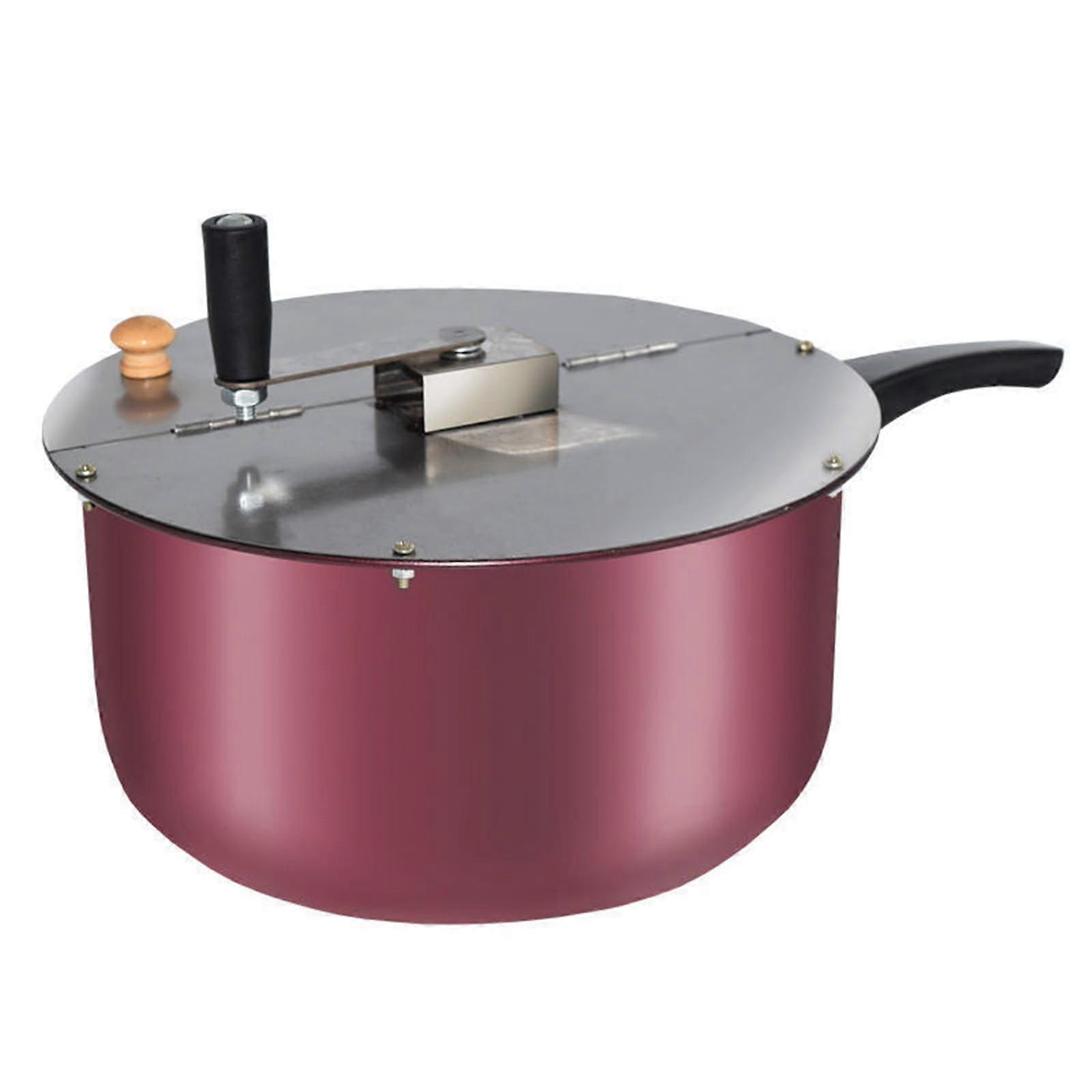 Popcorn Machine Popcorn Pot With Crank Thickened Stir Bar Nonstick AntiCrowd Grip Induction And Gas Compatible
