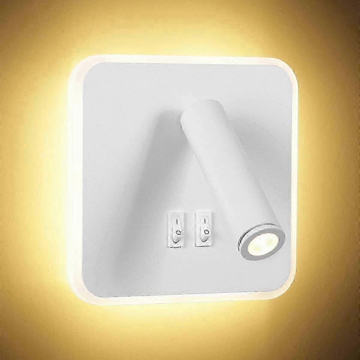 Modern 8W LED Wall Light with 350 Rotation Switch 3W Adjustable Night Light for Study
