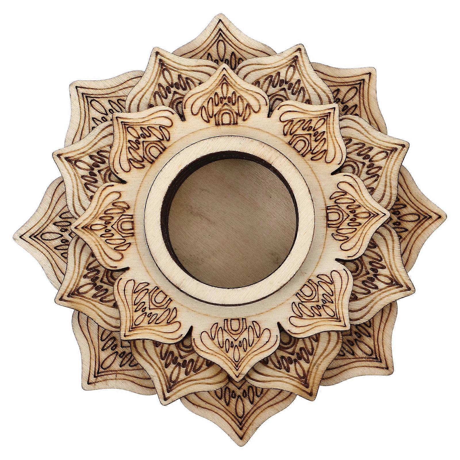 3Pcs Wooden Crystal Ball Display Stand for Storage Sphere Holder