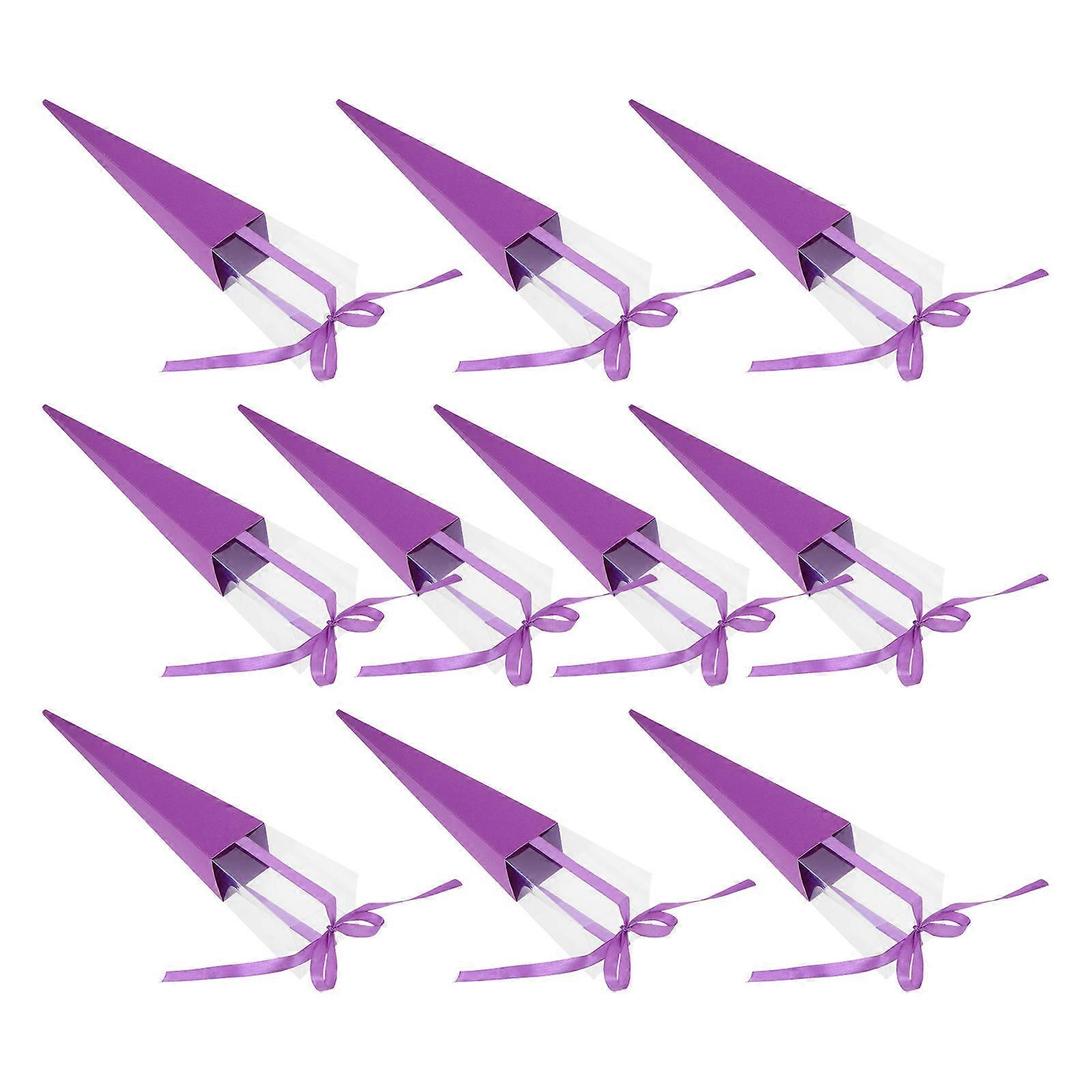 Valentine Flower Box Rose Packaging Box for Storage Use 10Pcs Violet