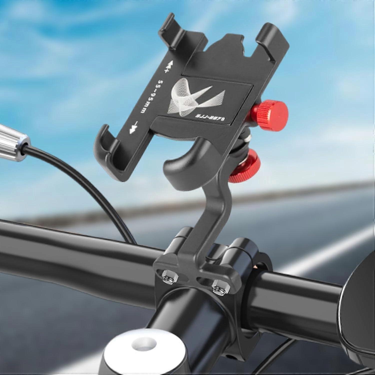 Motorcycle Phone Holder 360 Degree Rotation Universal Scooter Handlebar Mount AntiSkid For Moped Navigation