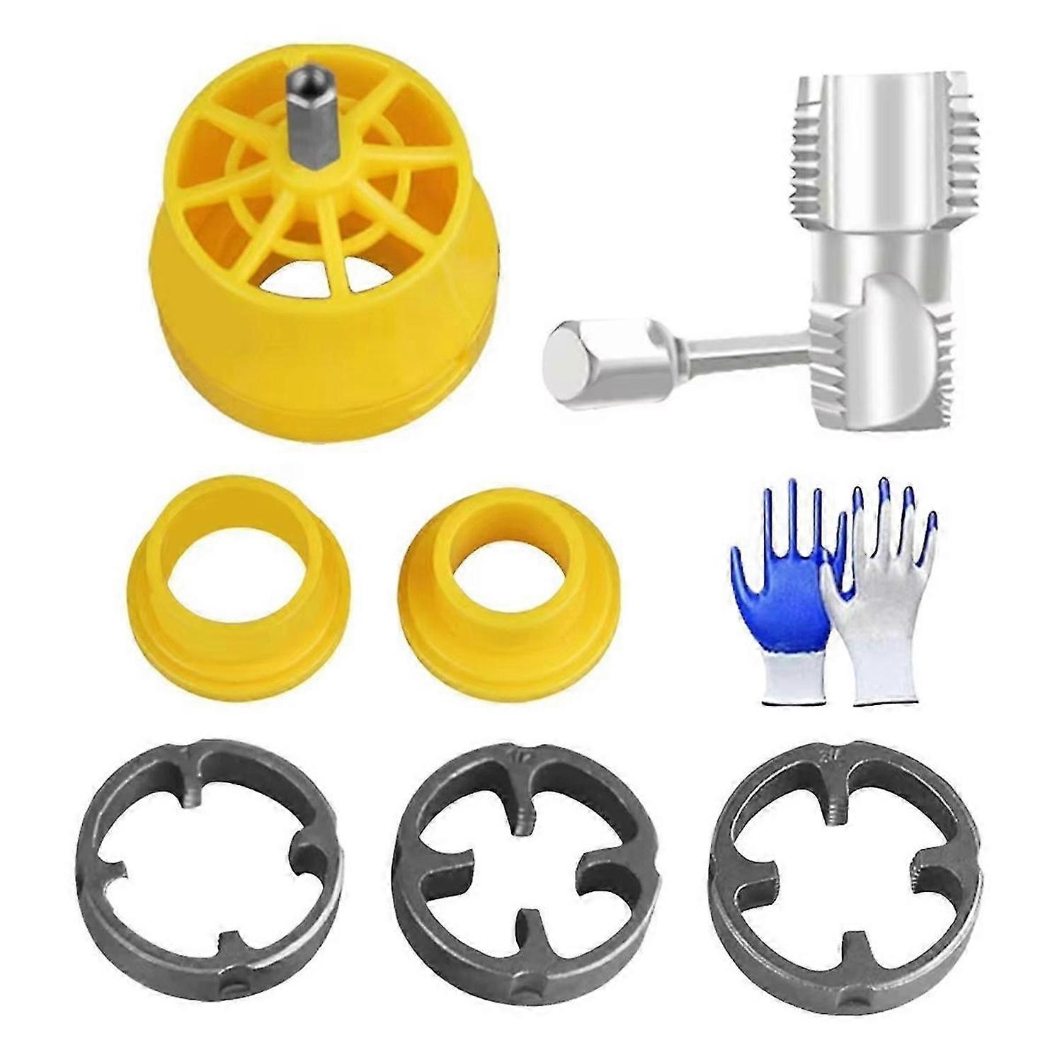 Plastic Pipe Tap Die Set with 3 Dies 1/2 3/4 1inch Pipe Threader
