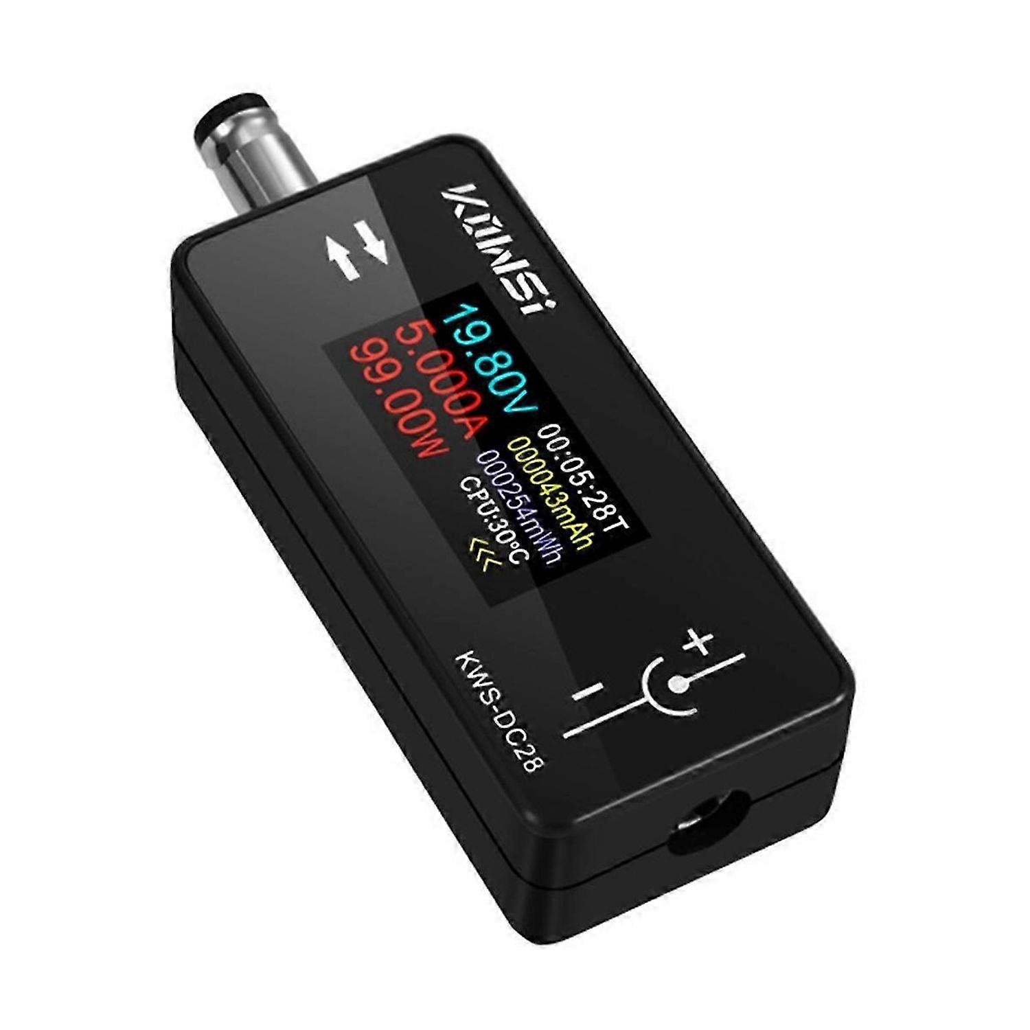 Current Voltage Tester 4-30V Digital Ammeter Voltmeter Compatible with DC 5525/5521 for Various DC