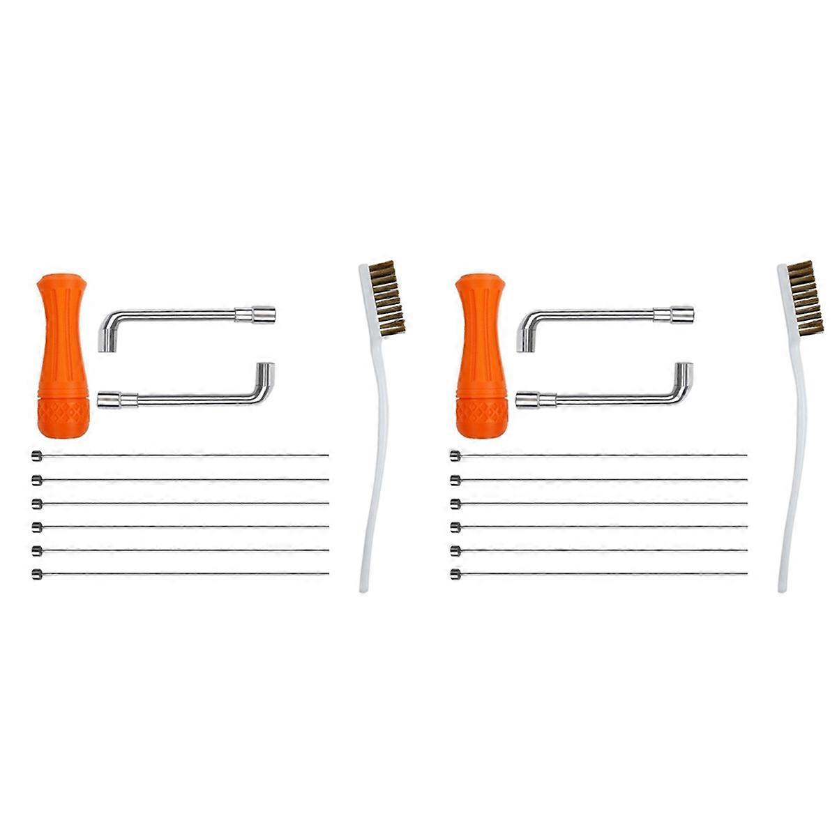 2 Sets of 3D Printer Nozzle Cleaning Kit for M6 M7 MK8,