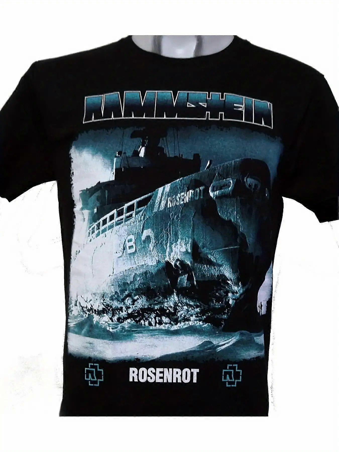 تي شيرت رامشتاين للرجال من المعدن الثقيل - قميص حفلة موسيقية أسود من الروك مع Storm Graphic ، تي شيرت قطني قابل للتنفس مناسب عادي ل Ever-SWRYI16