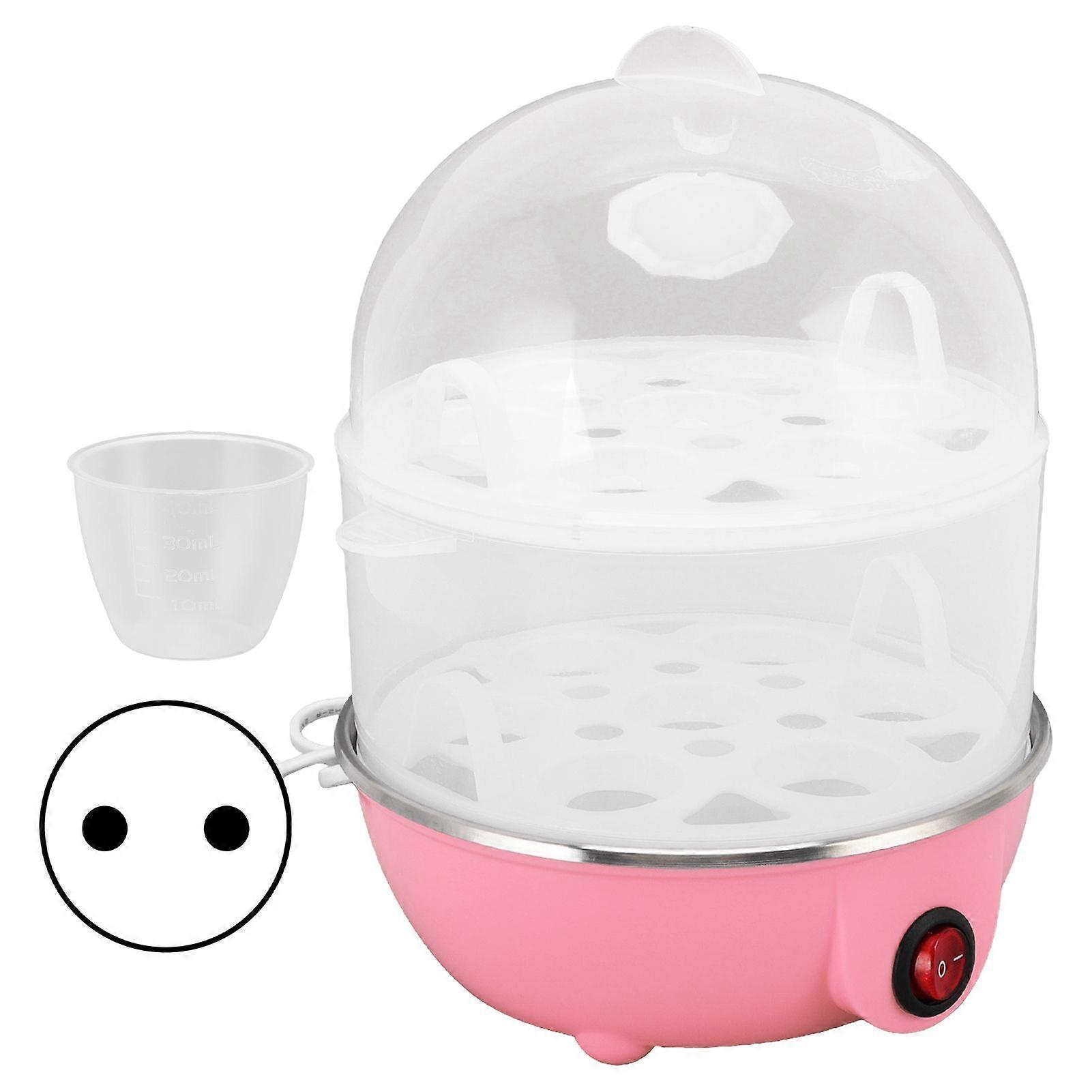 Home Egg Cooker 350W 2 Layers 14Pcs Eggs A Time Auto Power Off Safe Durable PP Egg Boiler With Measuring Cup for Home