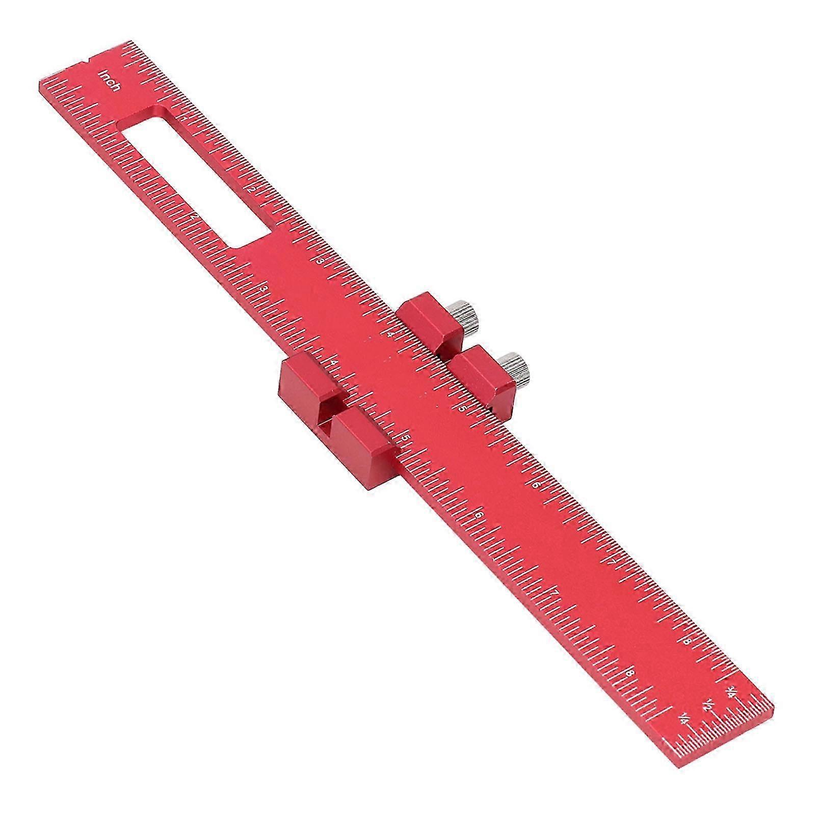 8in Woodworking Marking Ruler Multifunctional Aluminum Alloy Portable Woodworking Scribing Ruler for Carpenter DIY Crafts 2025