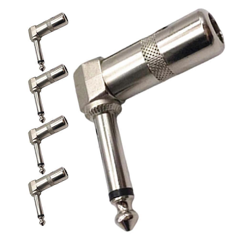 Electric Guitar Mono Jack Guitar Plug for Microphone Connection 15Pcs Silver