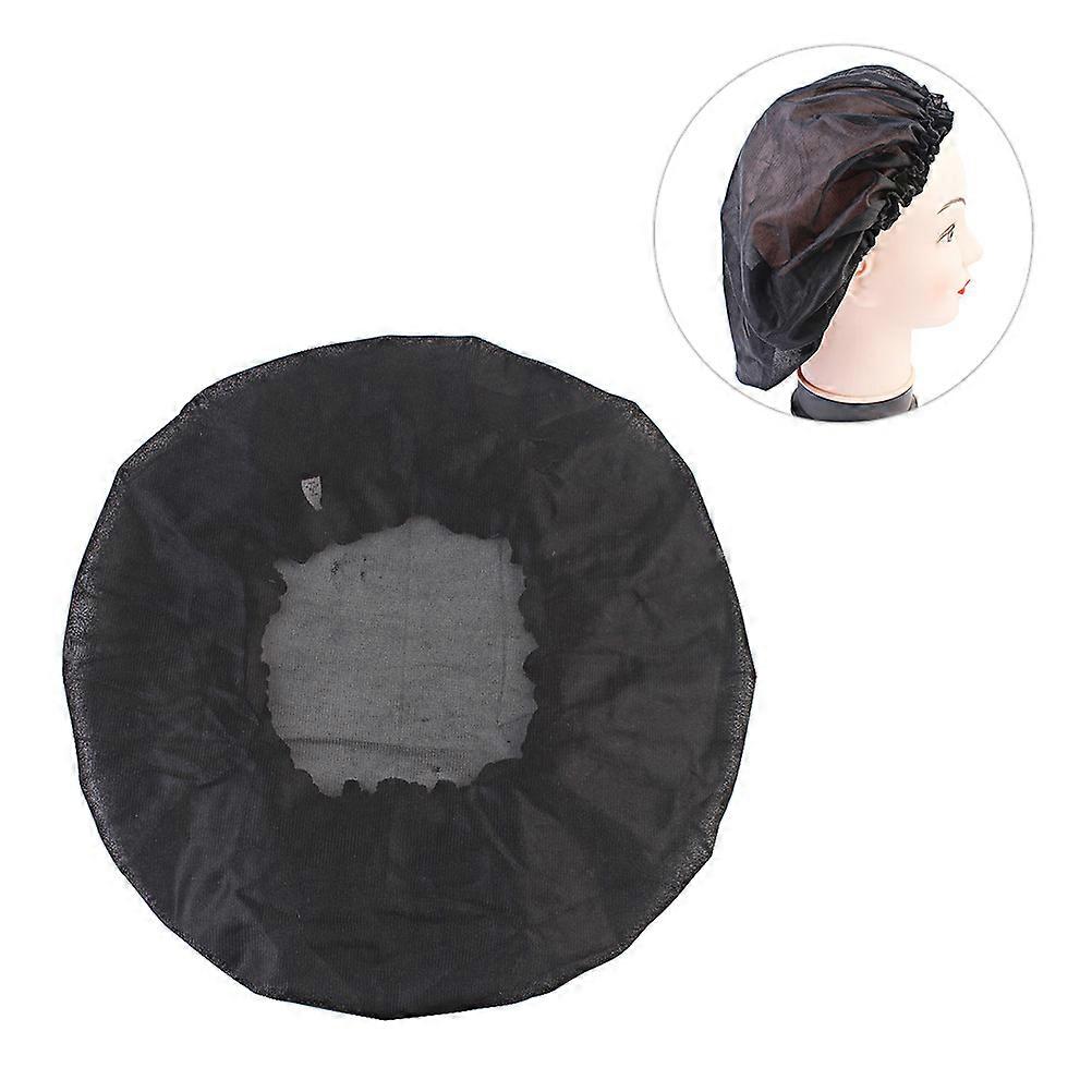 Wig Cap Breathable Elastic Hair Net Adjustable Mesh 3Pcs Black