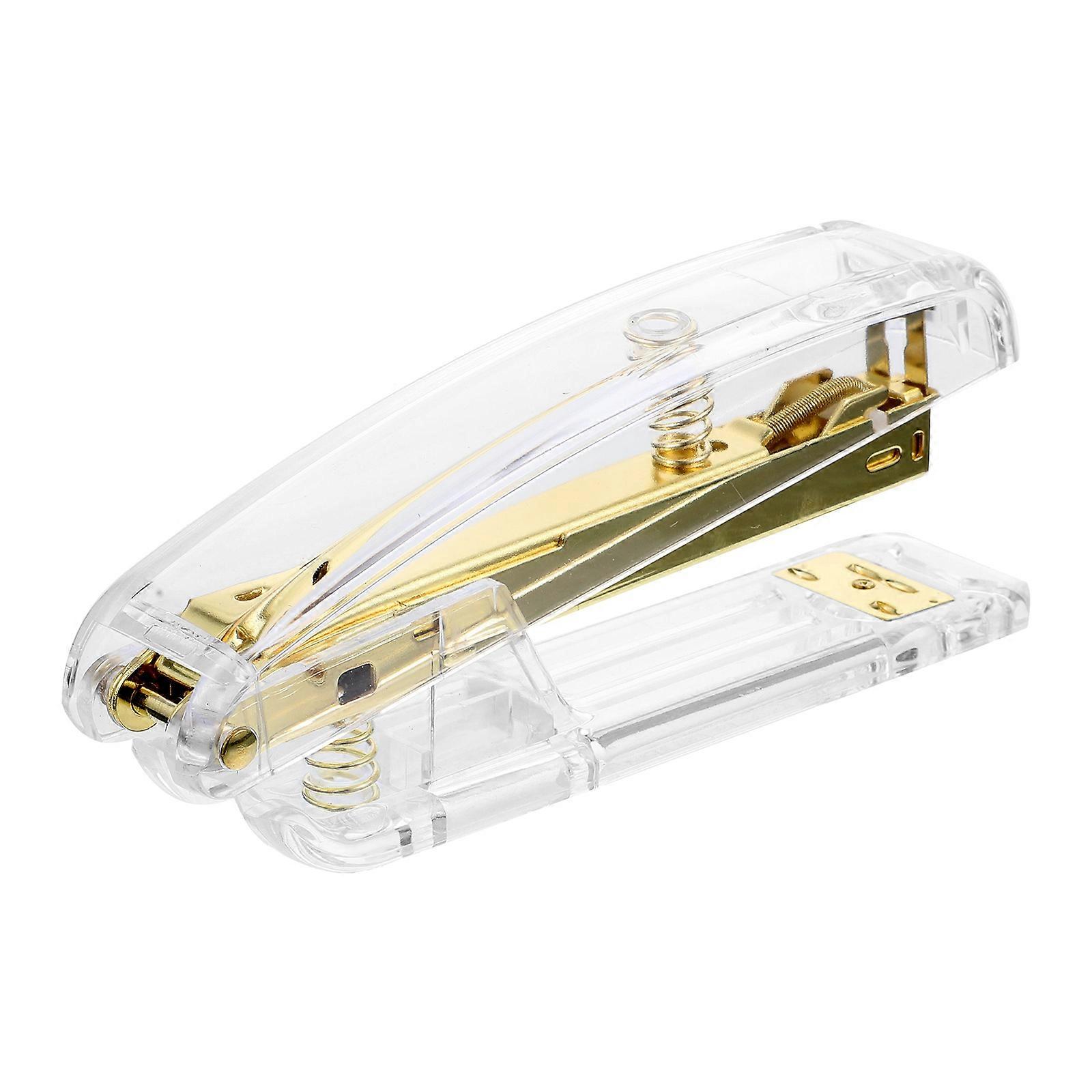 Golden Plastic Stapler for Paper Binding 3Pcs Office Stapler Set