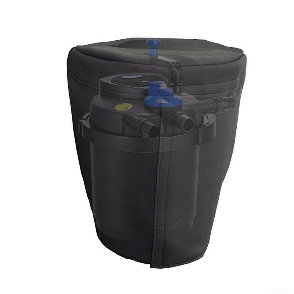 Pond Filter Cover 210D Diving Fabric, Elastic Bottom Fit, WindResistant, Large Filter Access Opening