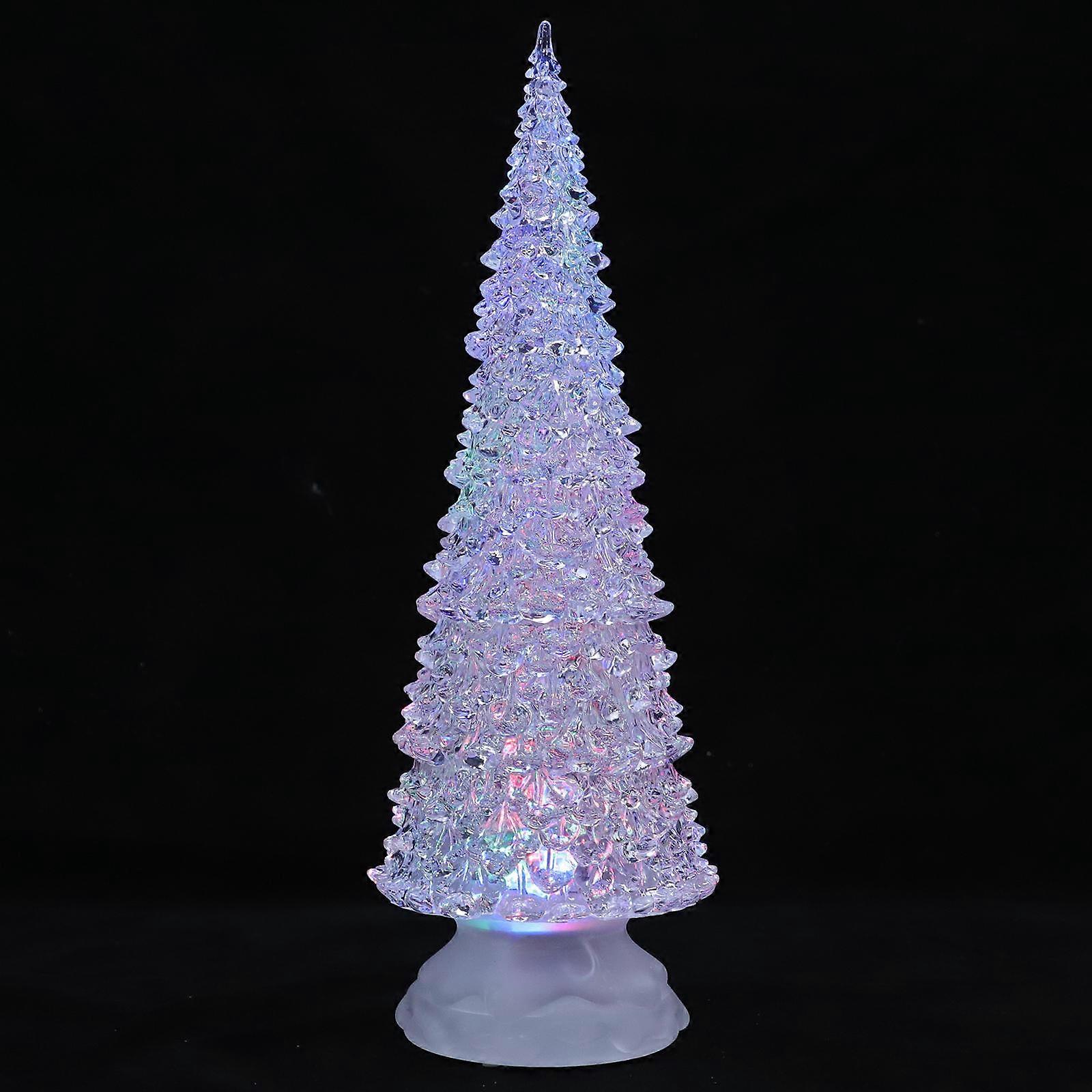 Xmas Tree Modeling Light 1Pcs White Acrylic Bedside Light for Decor with Kid-Attracting Design