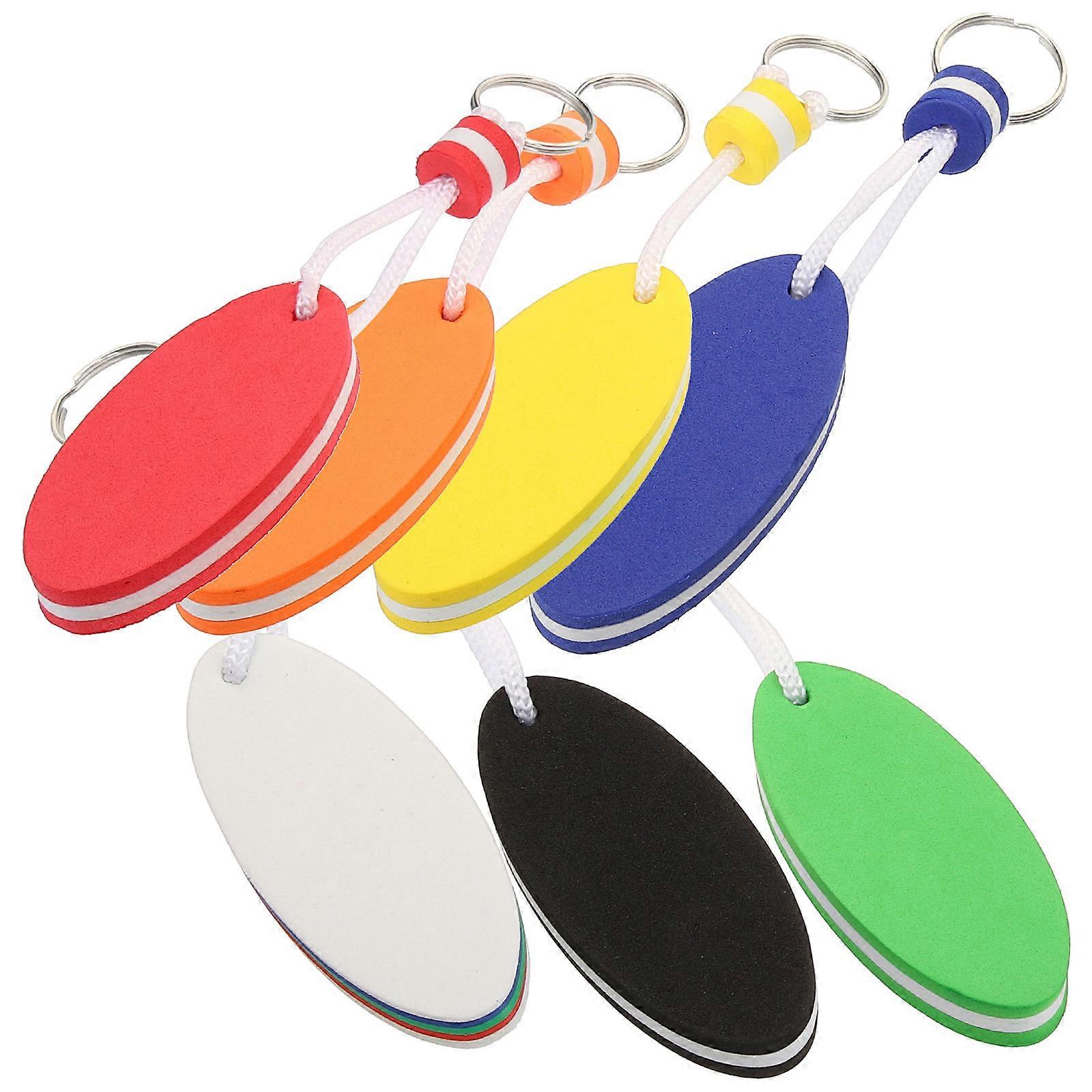Float Keyring Prevent Keys from Dropping Fishing Stylish 16x3.5cm 7Pcs
