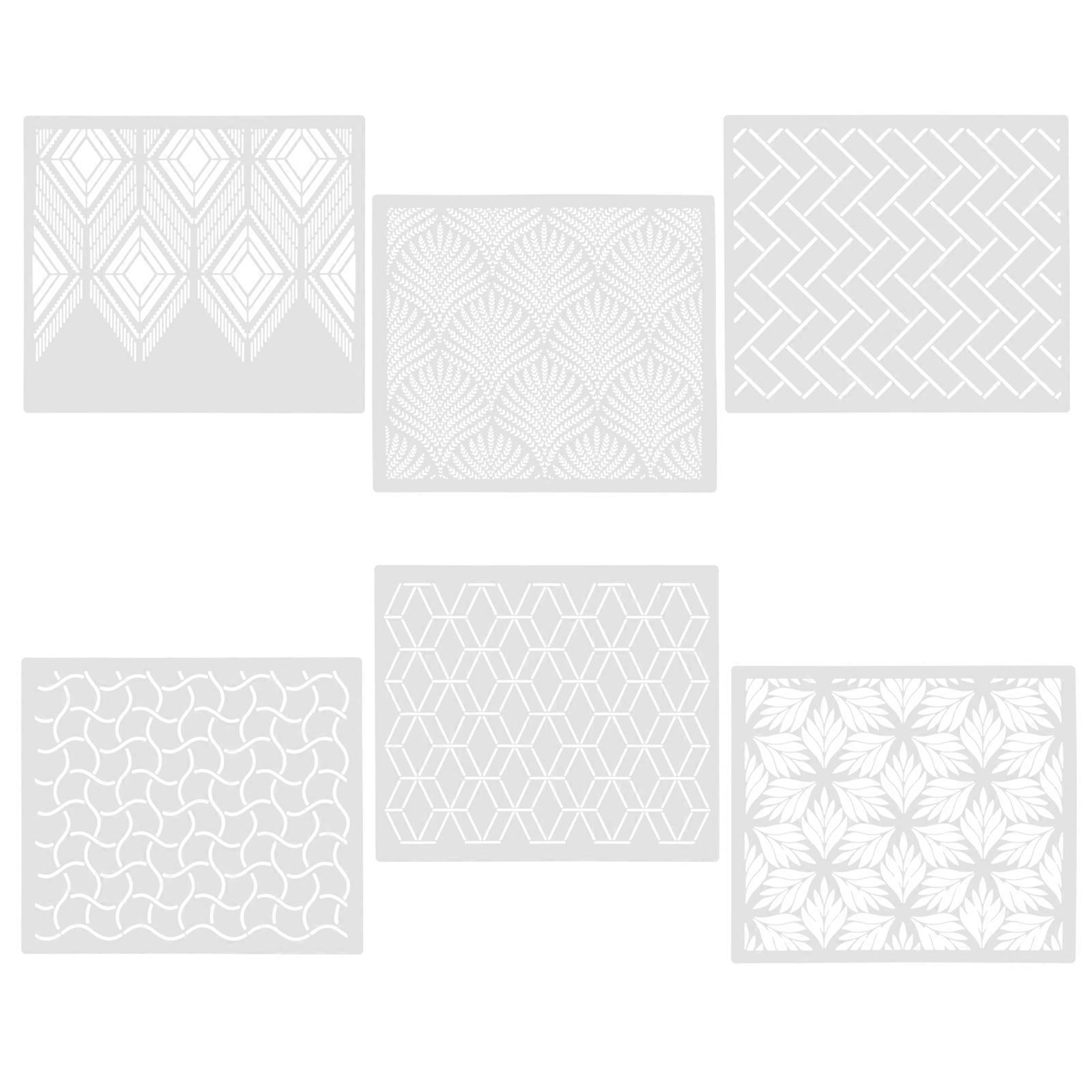 Cake Painting Stencils 12 Pcs Ideal For Birthday Parties And Leisure Activities 9.6X8.3In Flat Hollow Design