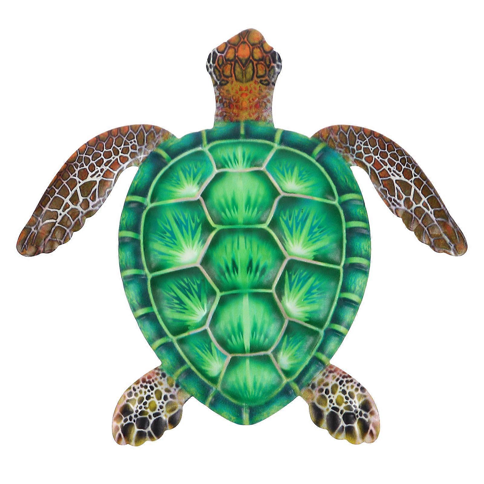 Iron Tortoise Wall Hanging Decoration for Garden Decor 2Pcs