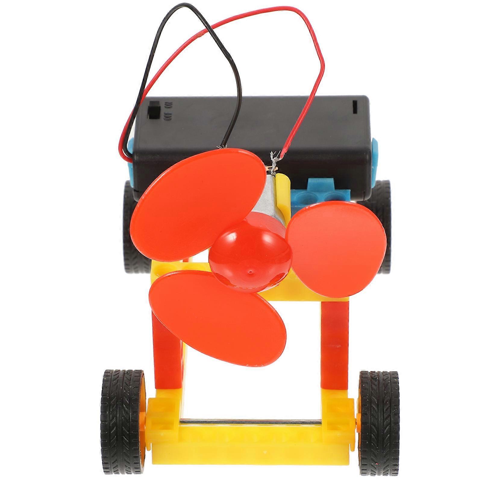 Kids Stem Toy Wind Power Car Model Assemble Kit 1Set Science Learning Kit