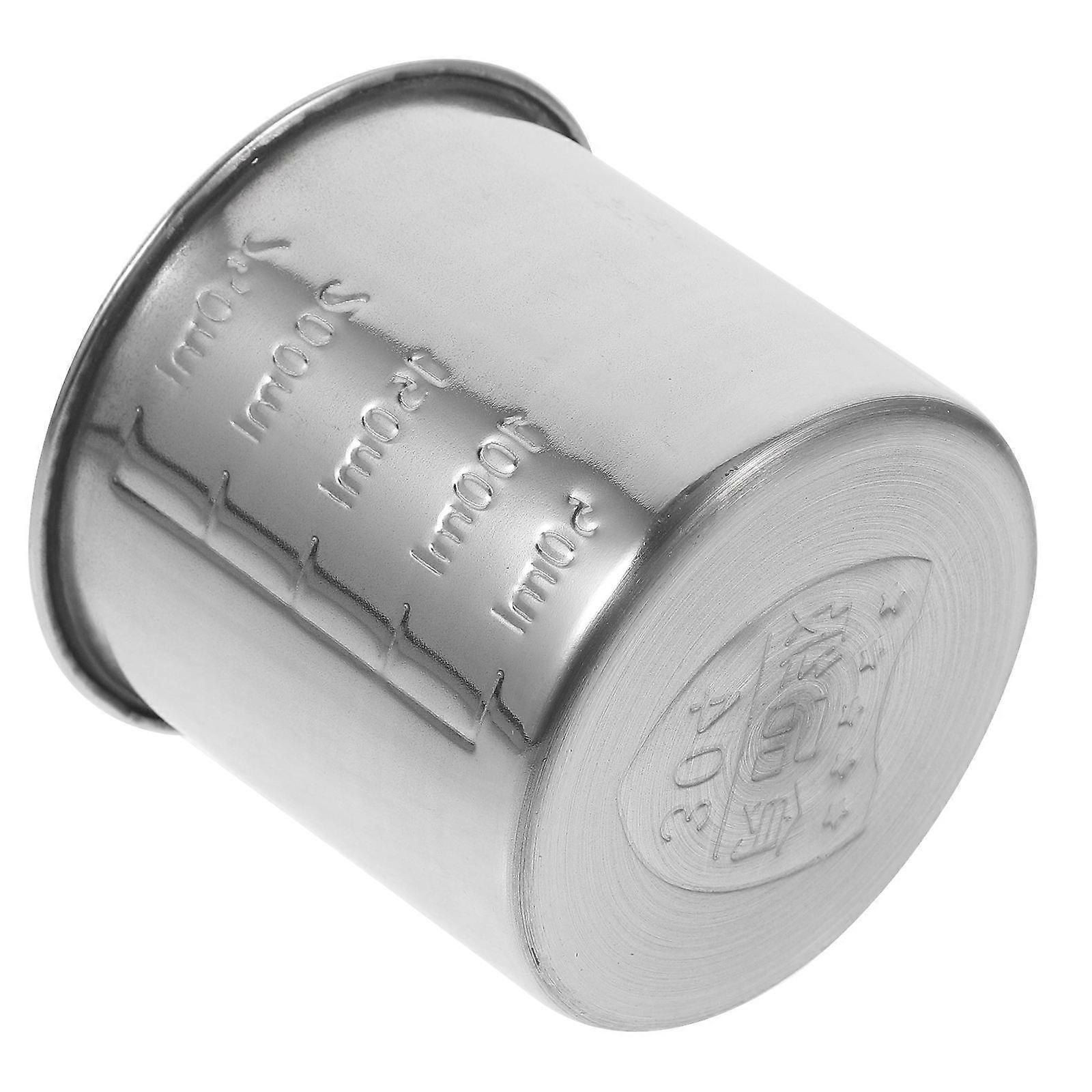 Silver Kitchen Measuring Cup for Cooking Accuracy 4Pcs Stainless Steel Set