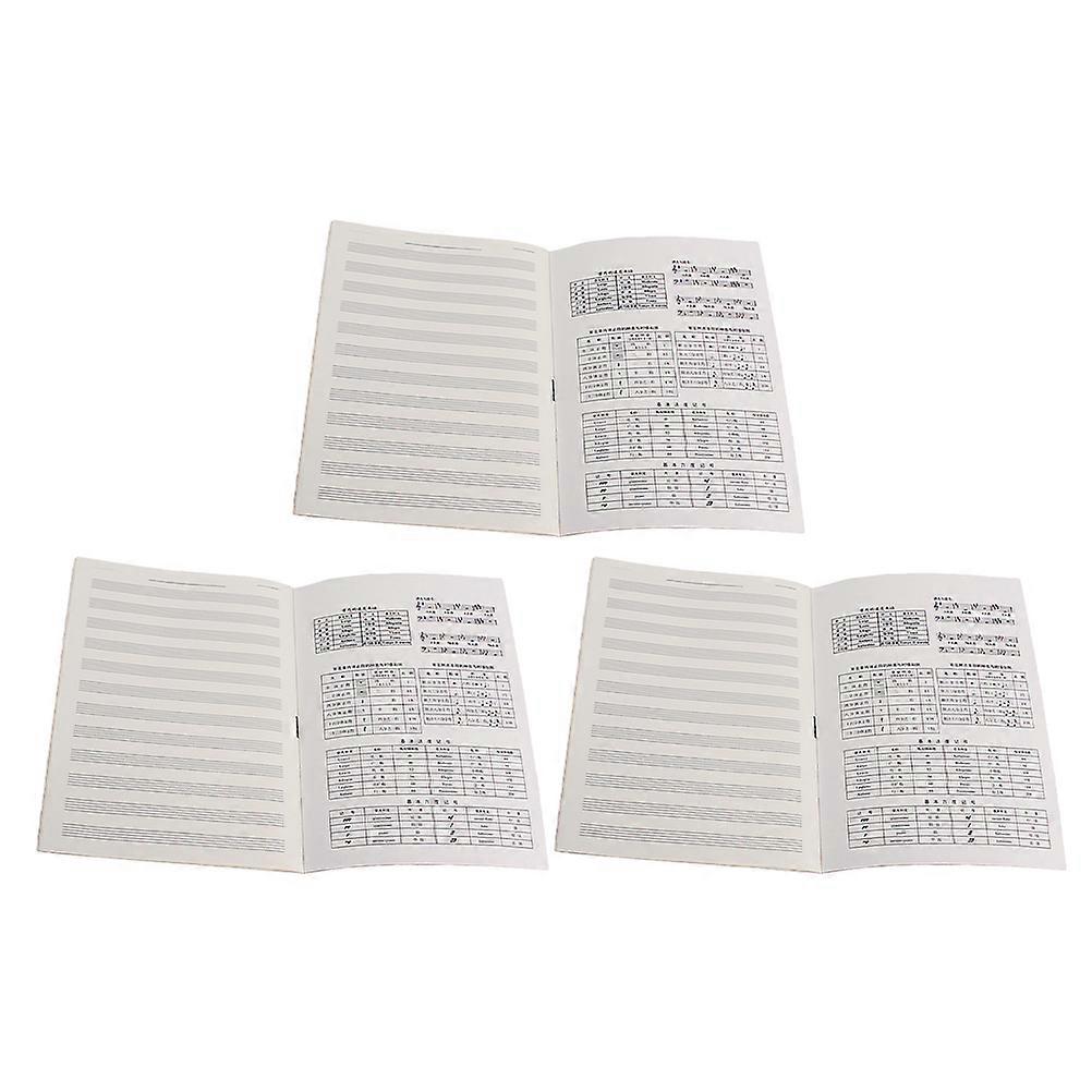 Staff Notebook Guitar Piano Stave Notebook for Practice 6Pcs Pack