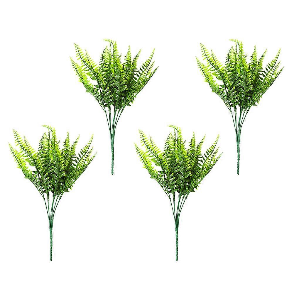 Small Fake Plants Artificial Leaves Scene Layout Greenery Decor 4Pcs