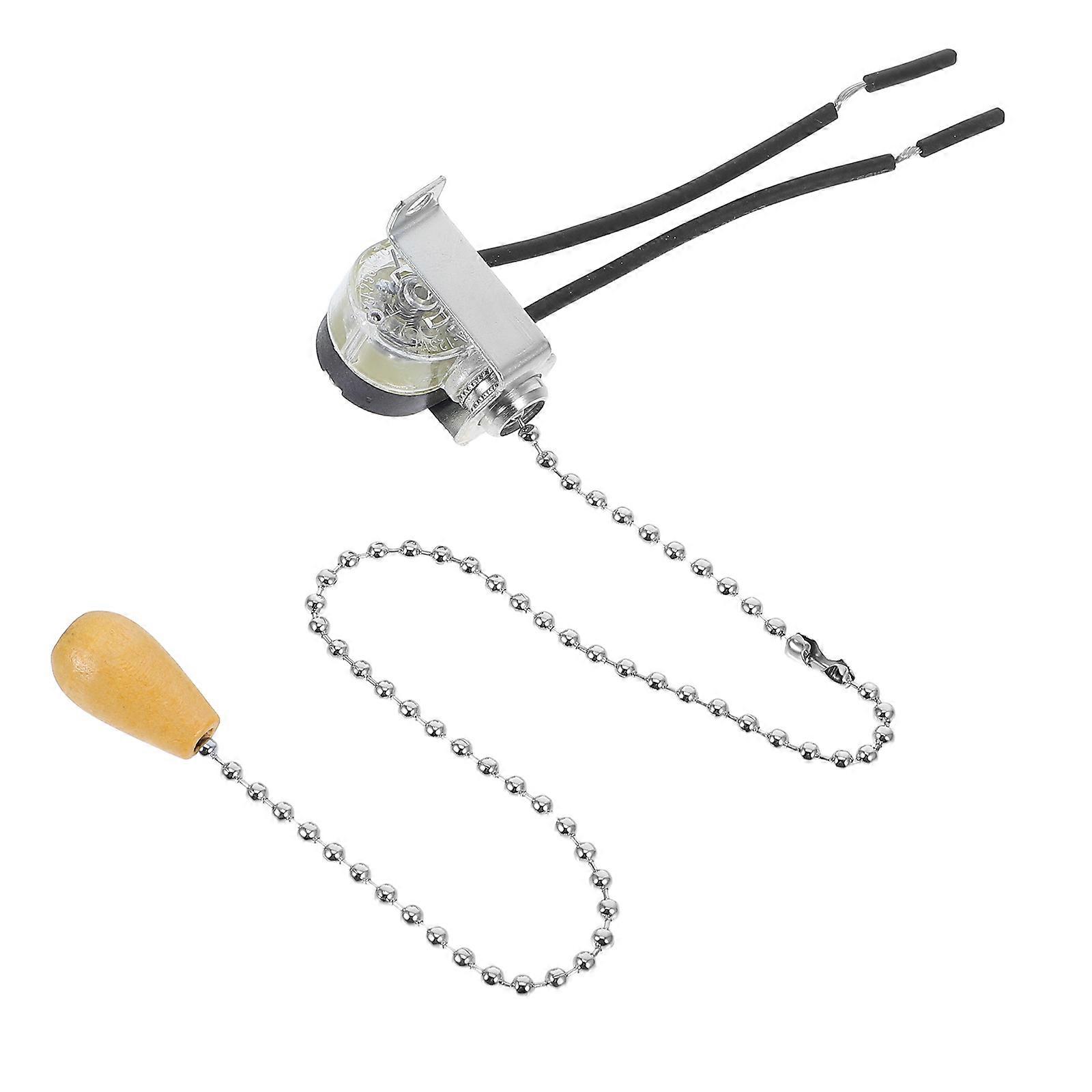 Pull Cord Light Fixture Ceiling Fan Switch for Bathroom 5Pcs Set