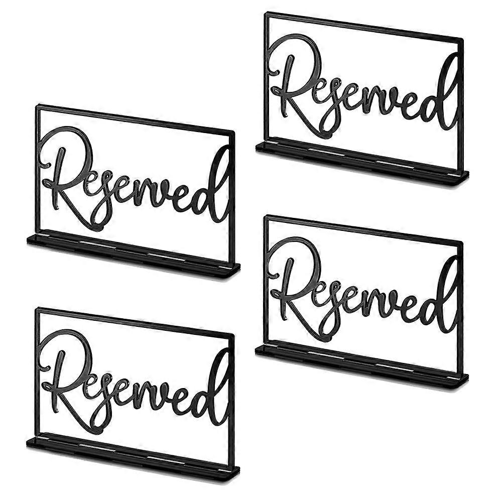 Acrylic Reserved Sign 16 Pcs Sleek Table Marker Ideal For Restaurants Weddings Office Events Portable Functionality