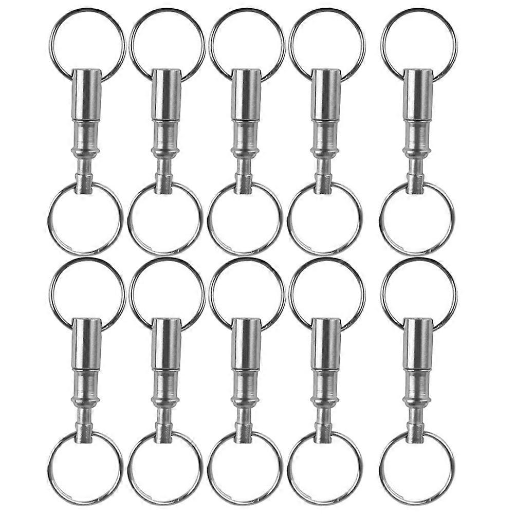 Pull Apart Key Accessory with Double Spring Split Snap for 20Pcs