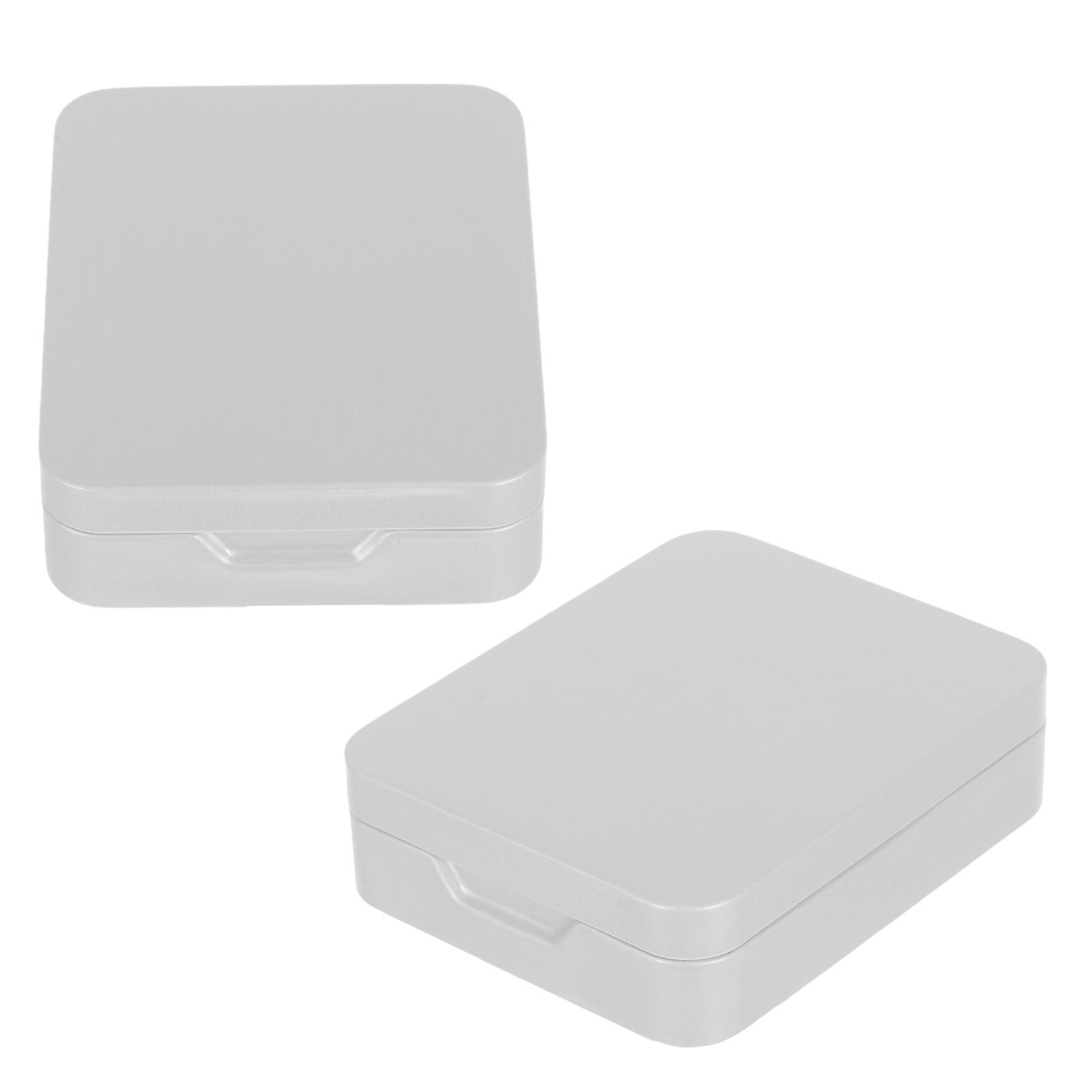 Portable Mini Tin Box for Tea Storage with Lid 4Pcs Metal Container