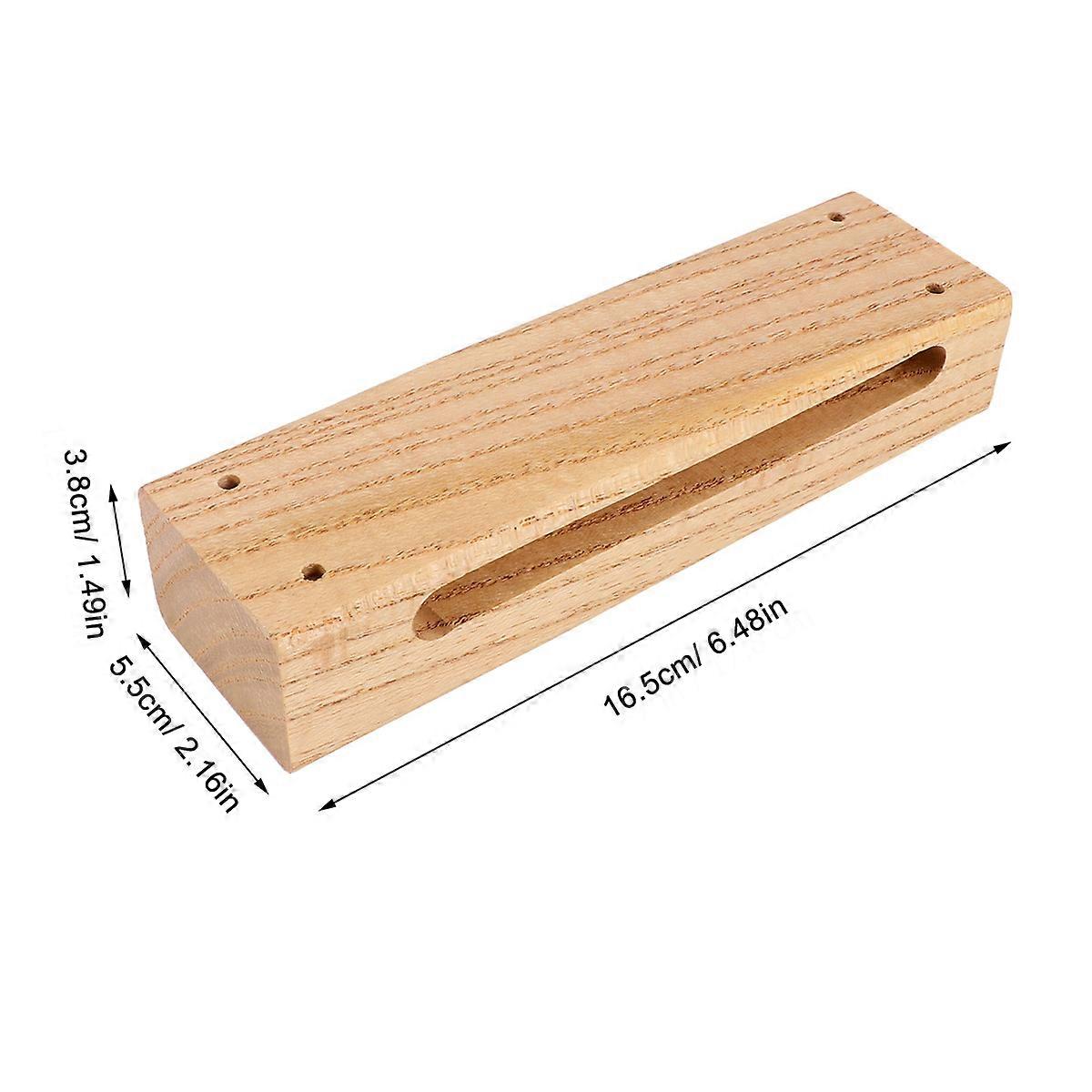 Wood Block Percussion for Kids 2Pcs Solid Hardwood Rhythm Instrument