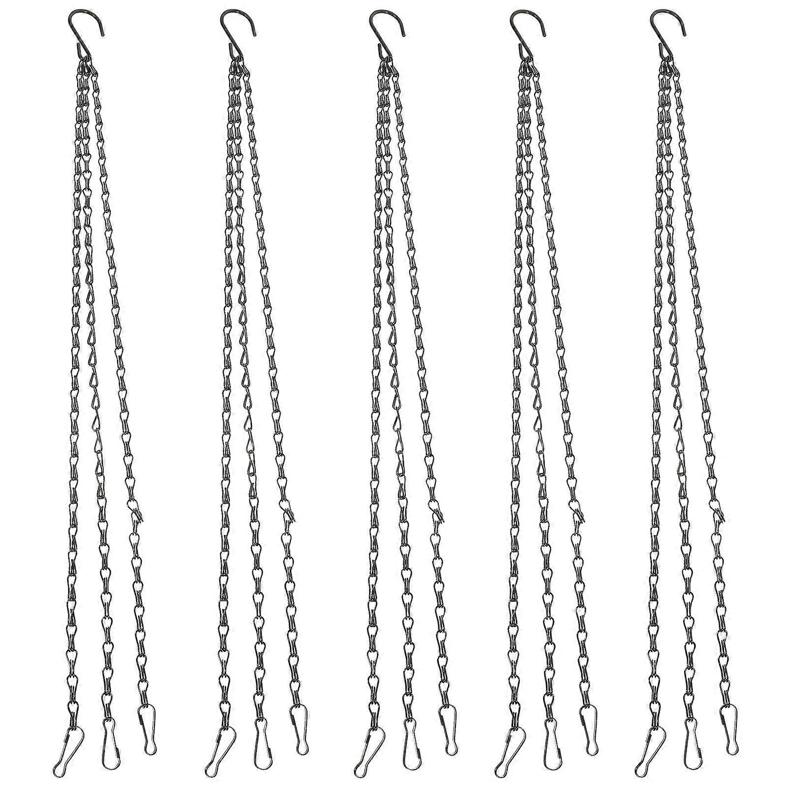 Flower Basket Hanging Chains Iron Pot Hangers 15Pcs Set